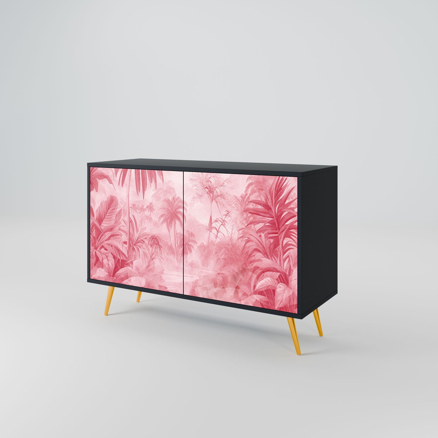 Credenza a 2 ante SWEET TROPICS in finitura nera