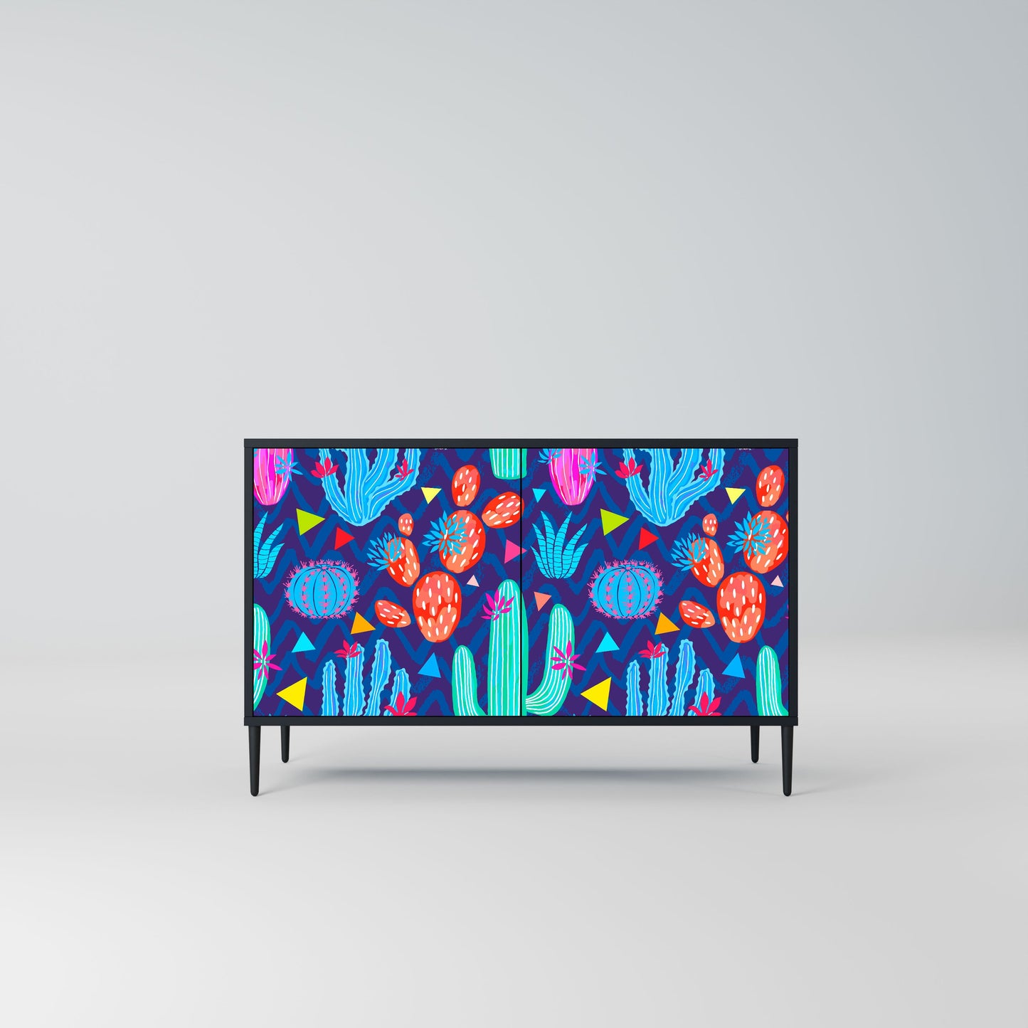 CACTUS VIBES 2-Door Sideboard in Black Finish
