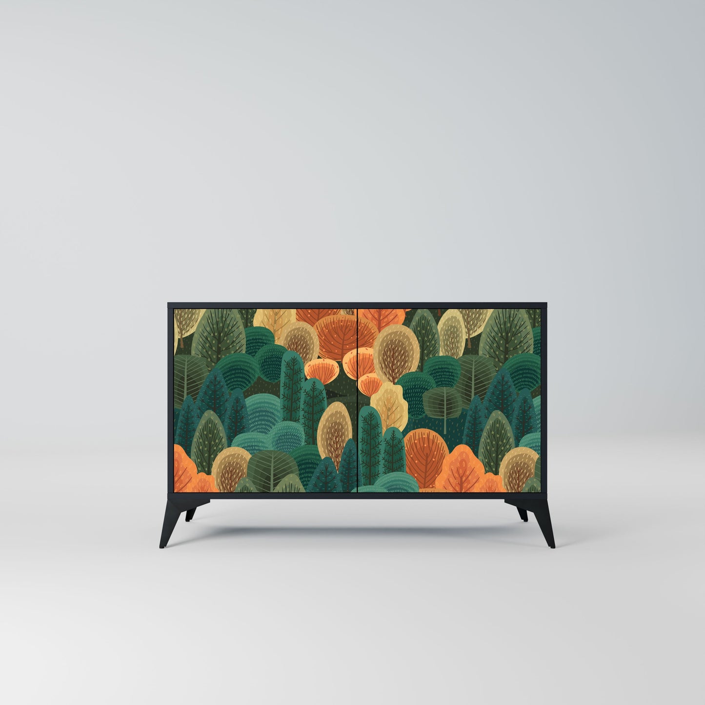 Credenza AUTUMN KALEIDOSCOPE a 2 ante in finitura nera