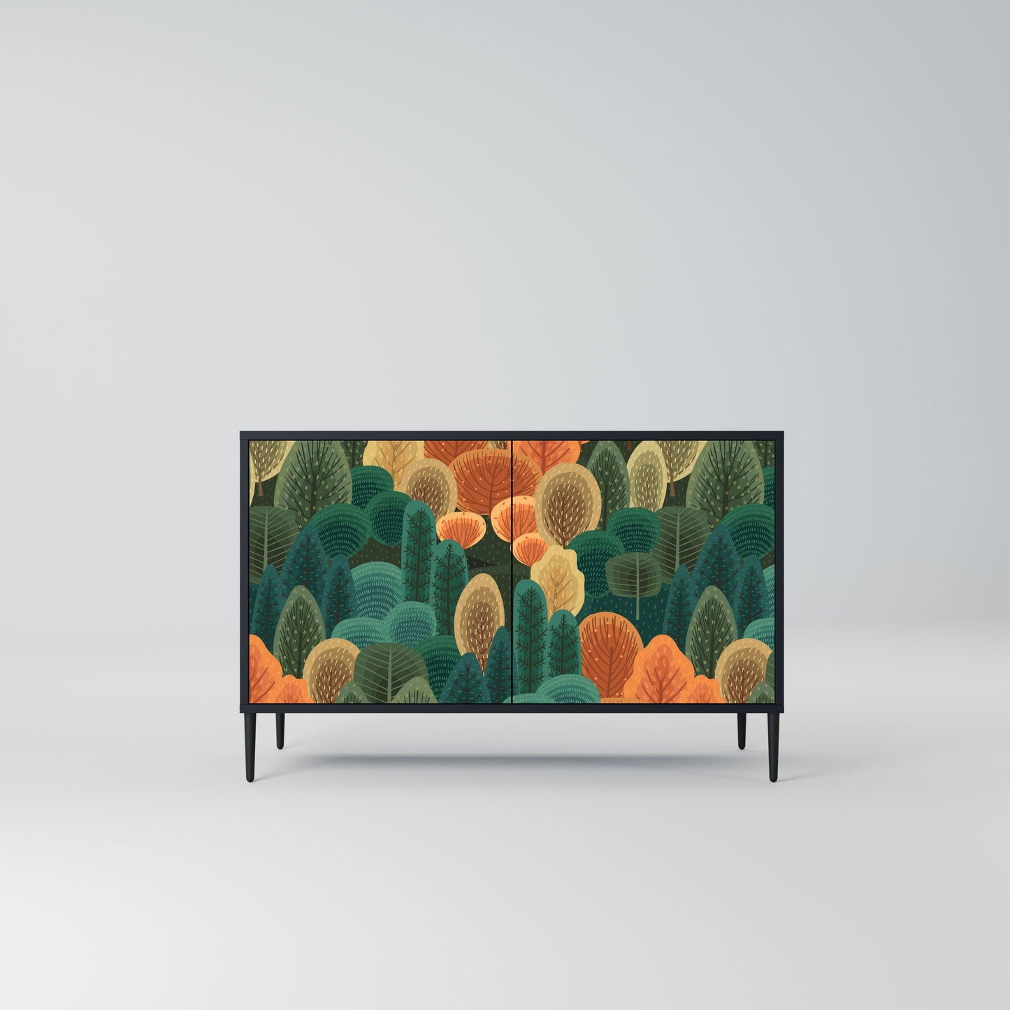 Credenza AUTUMN KALEIDOSCOPE a 2 ante in finitura nera