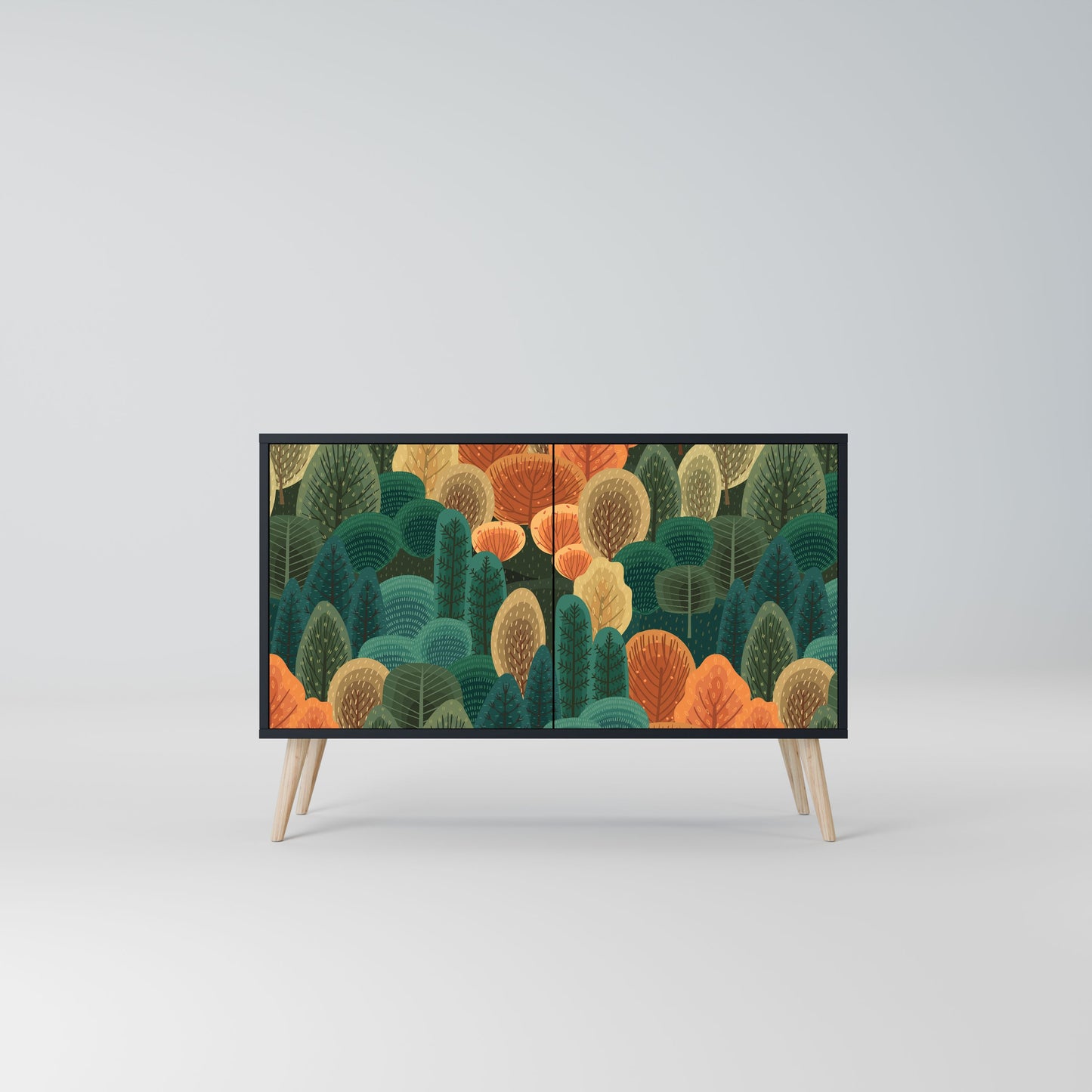 Credenza AUTUMN KALEIDOSCOPE a 2 ante in finitura nera