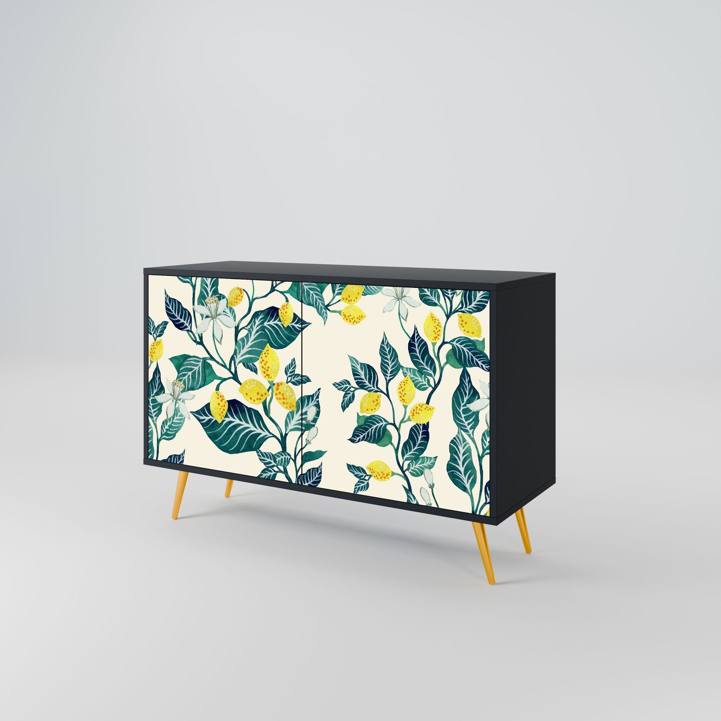 Credenza LEMON TREE a 2 ante in finitura nera
