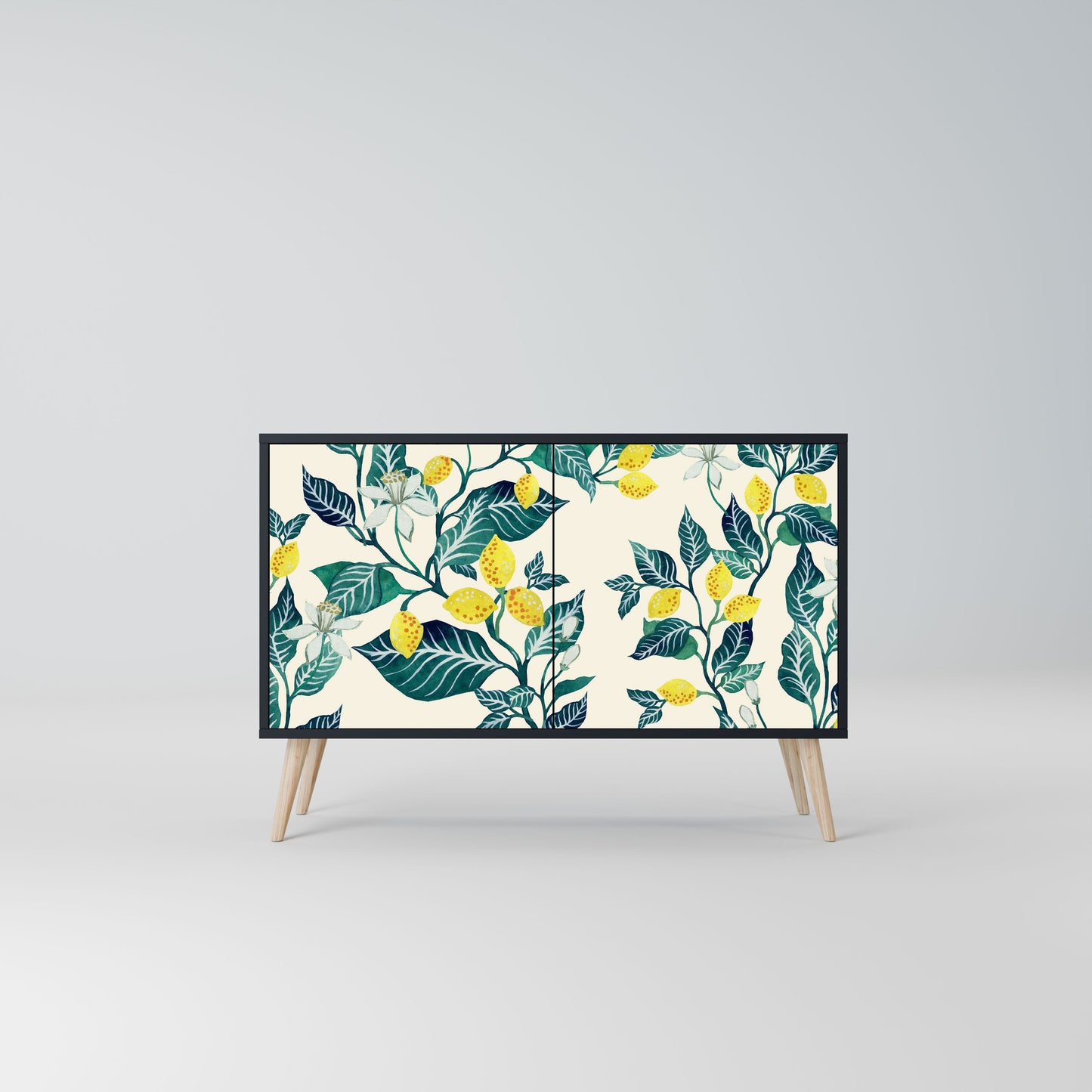 Credenza LEMON TREE a 2 ante in finitura nera
