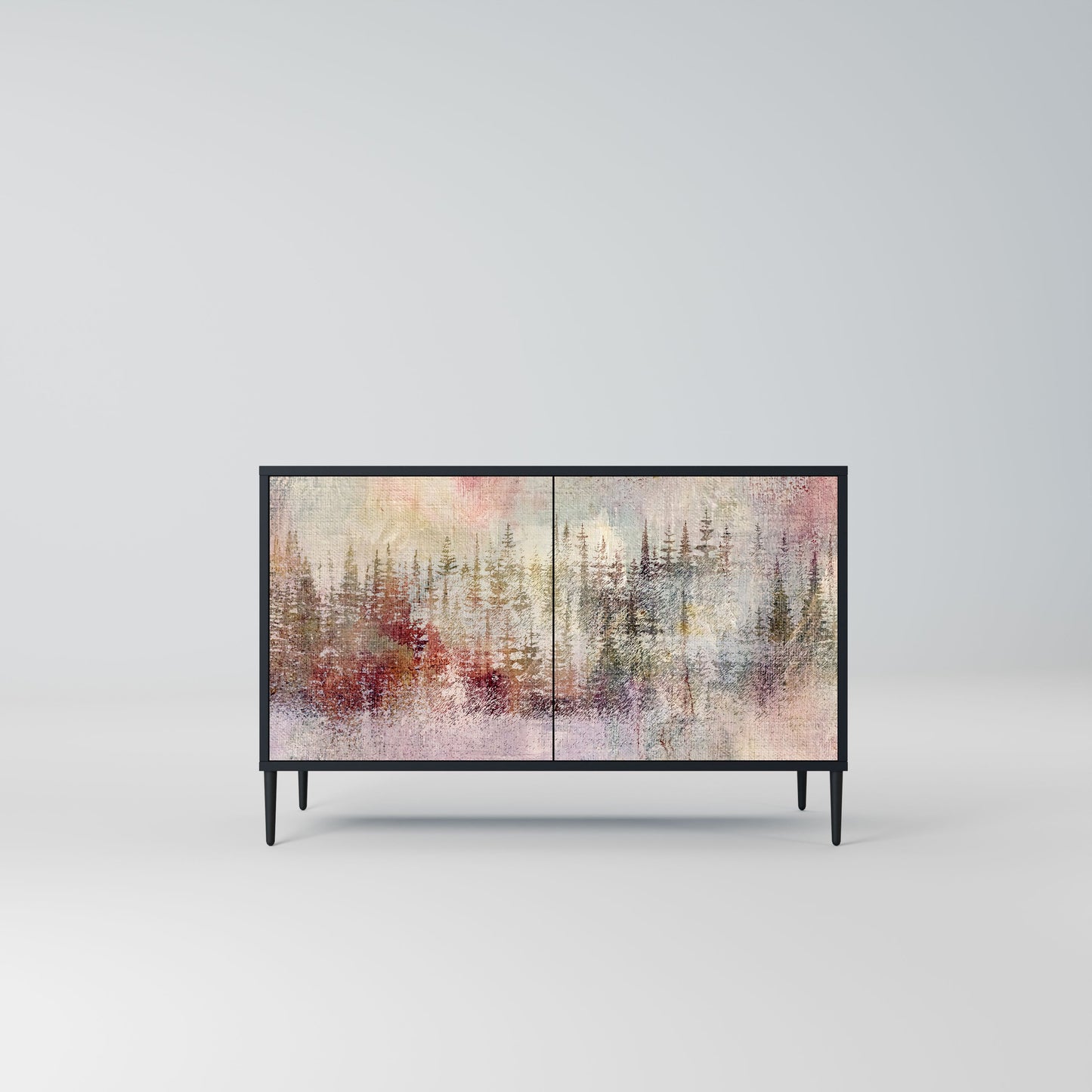 Credenza a 2 ante VEILED SUMMIT in finitura nera