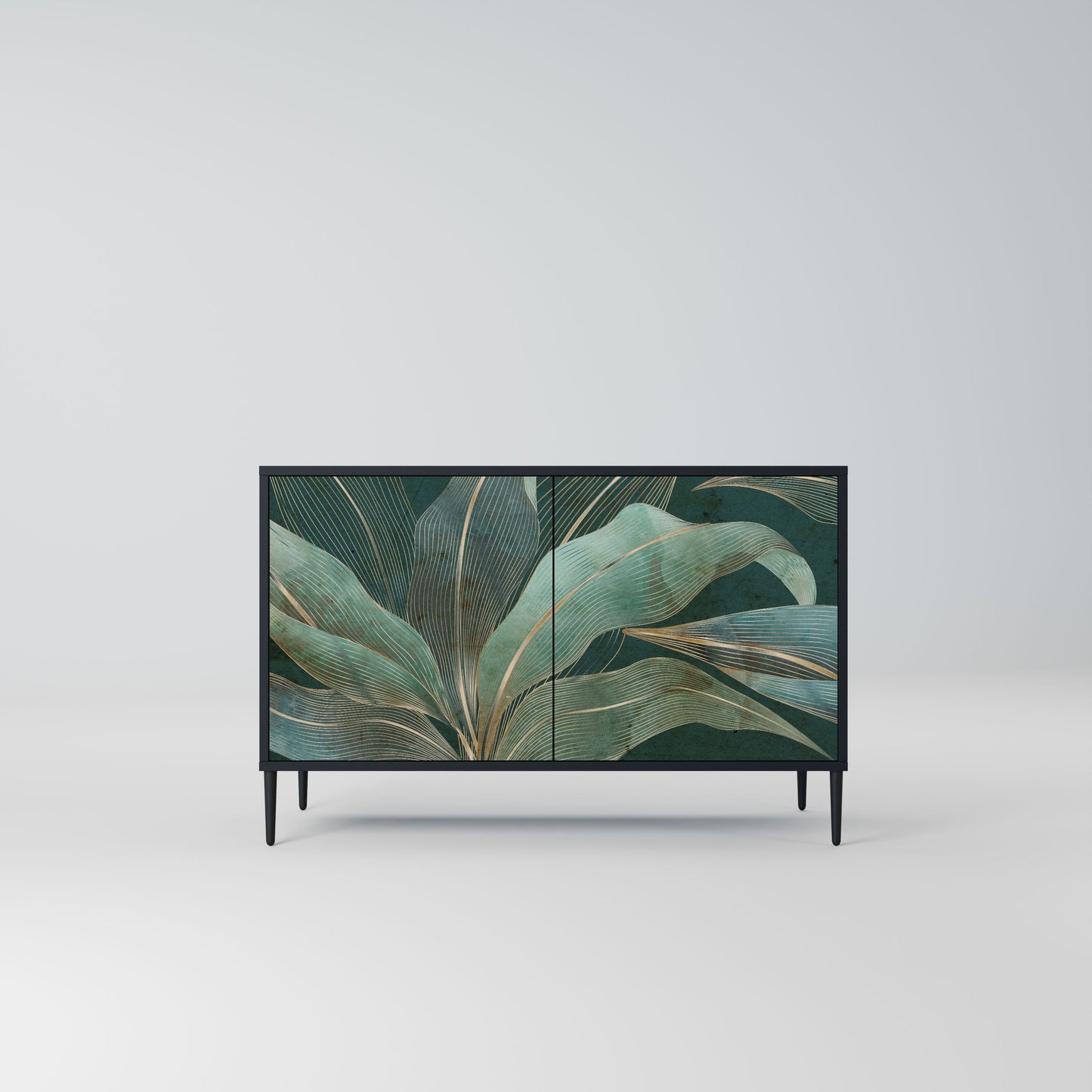 Credenza a 2 ante ROYAL GREEN in finitura nera