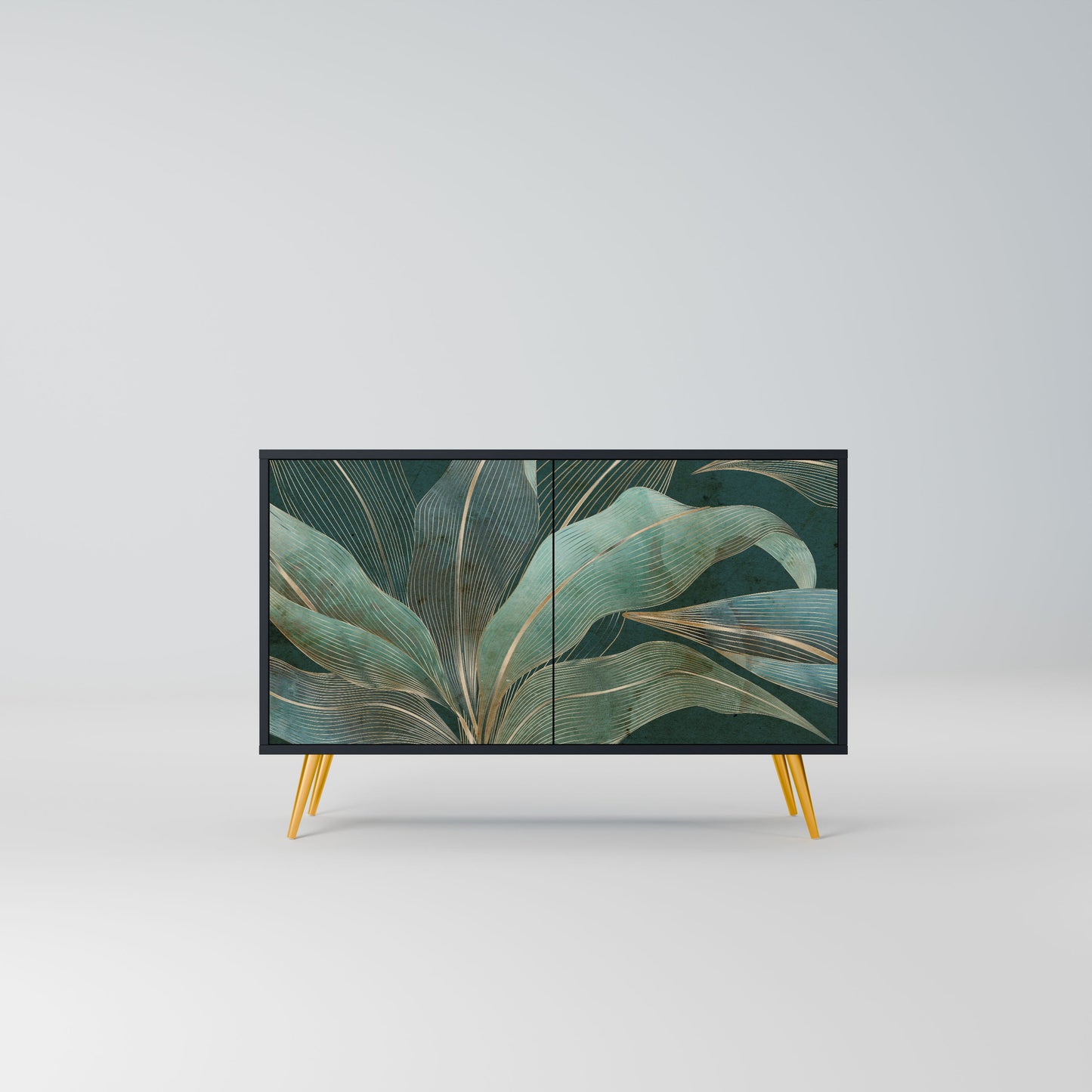 Credenza a 2 ante ROYAL GREEN in finitura nera