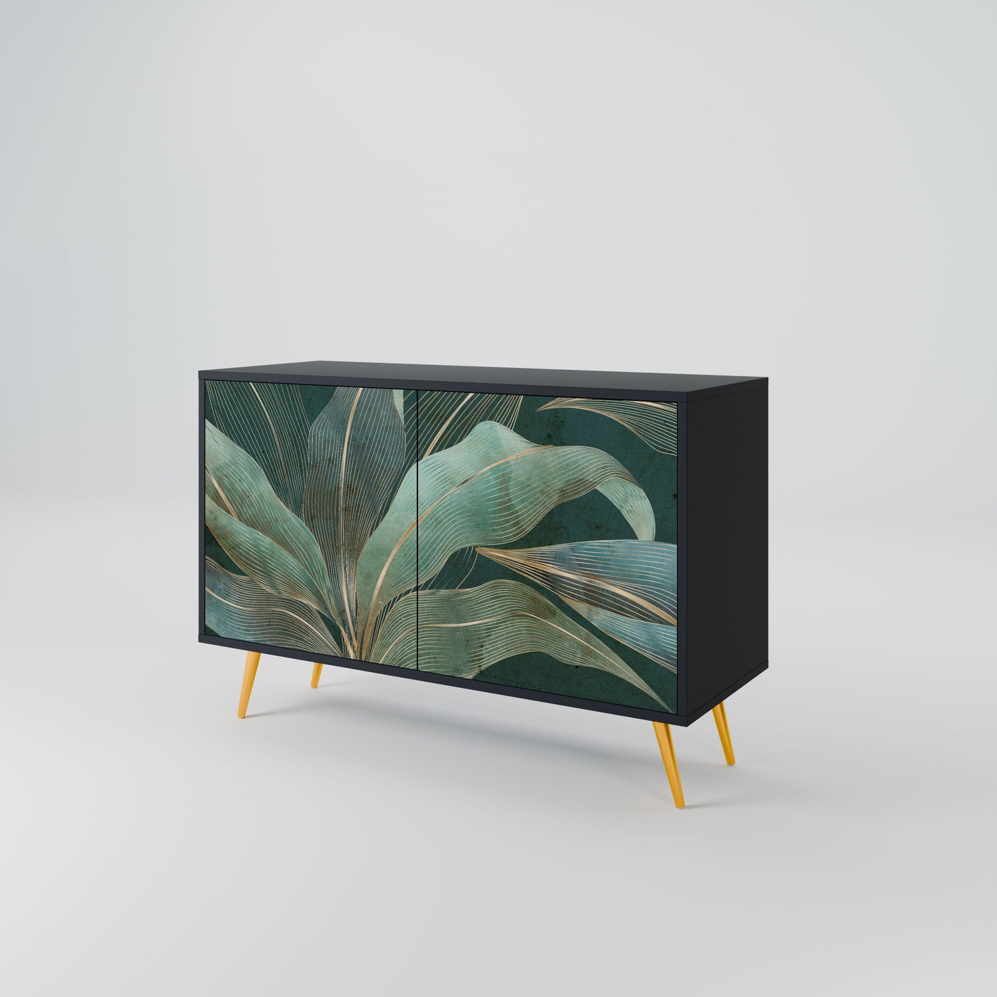 Credenza a 2 ante ROYAL GREEN in finitura nera