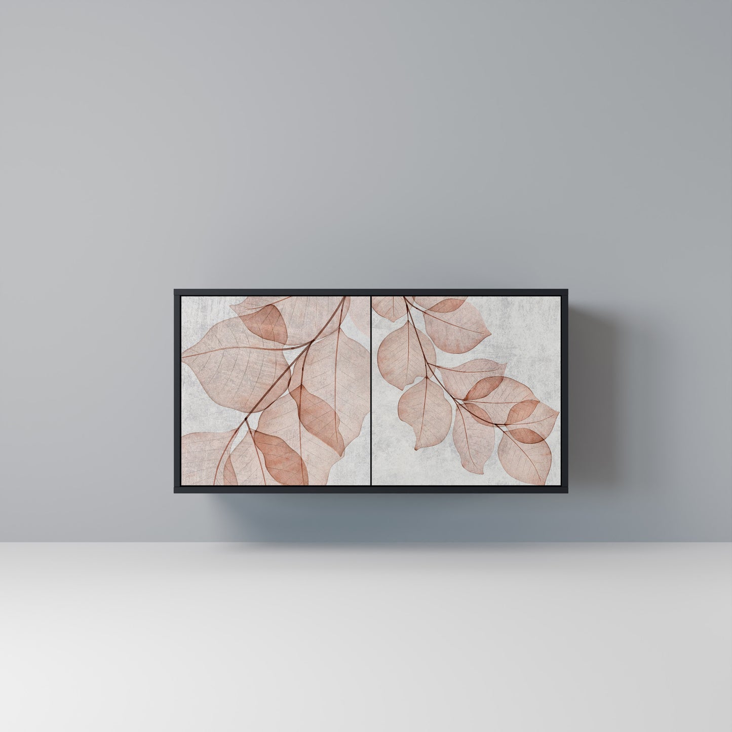 AUTUMN FRAGILITY Madia a 2 Ante in Finitura Nera