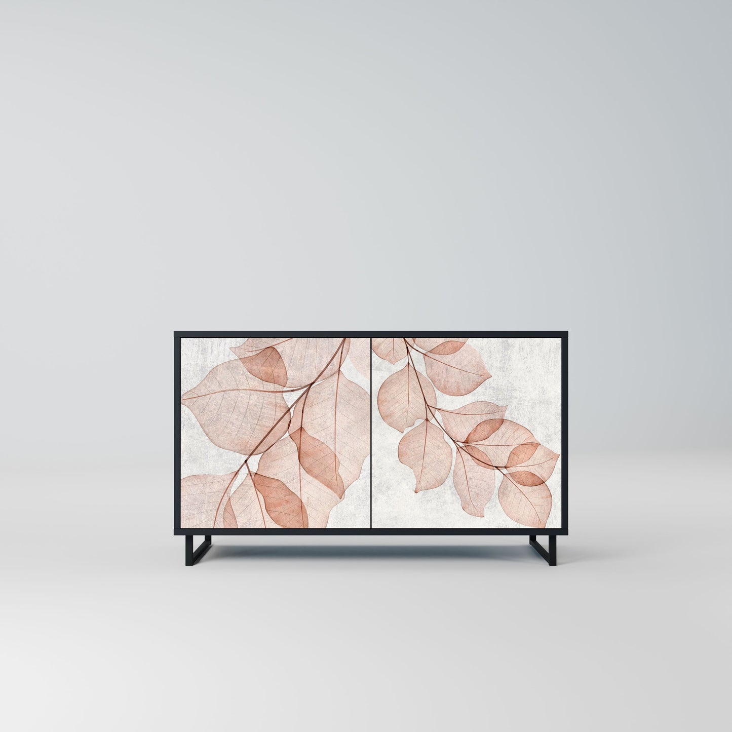 Credenza AUTUMN FRAGILITÀ a 2 ante in finitura nera