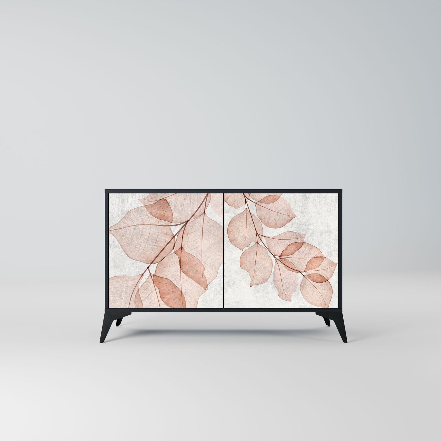 Credenza AUTUMN FRAGILITÀ a 2 ante in finitura nera
