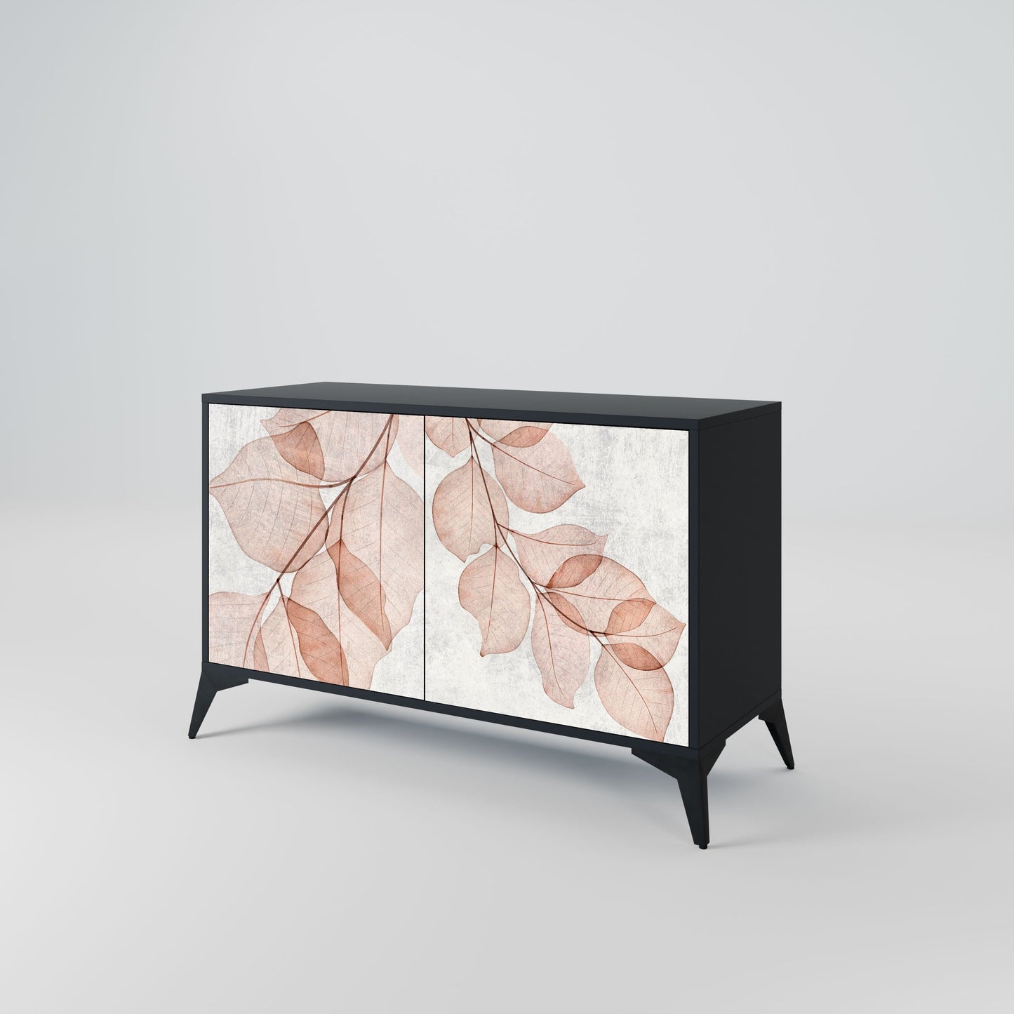 Credenza AUTUMN FRAGILITÀ a 2 ante in finitura nera