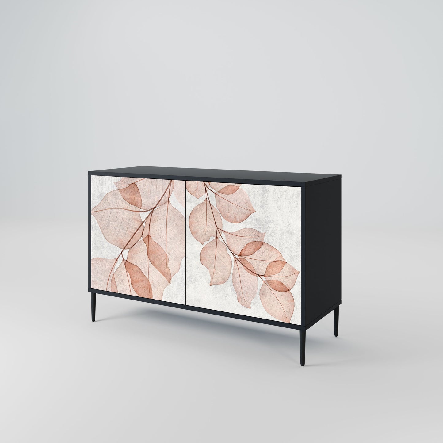 Credenza AUTUMN FRAGILITÀ a 2 ante in finitura nera