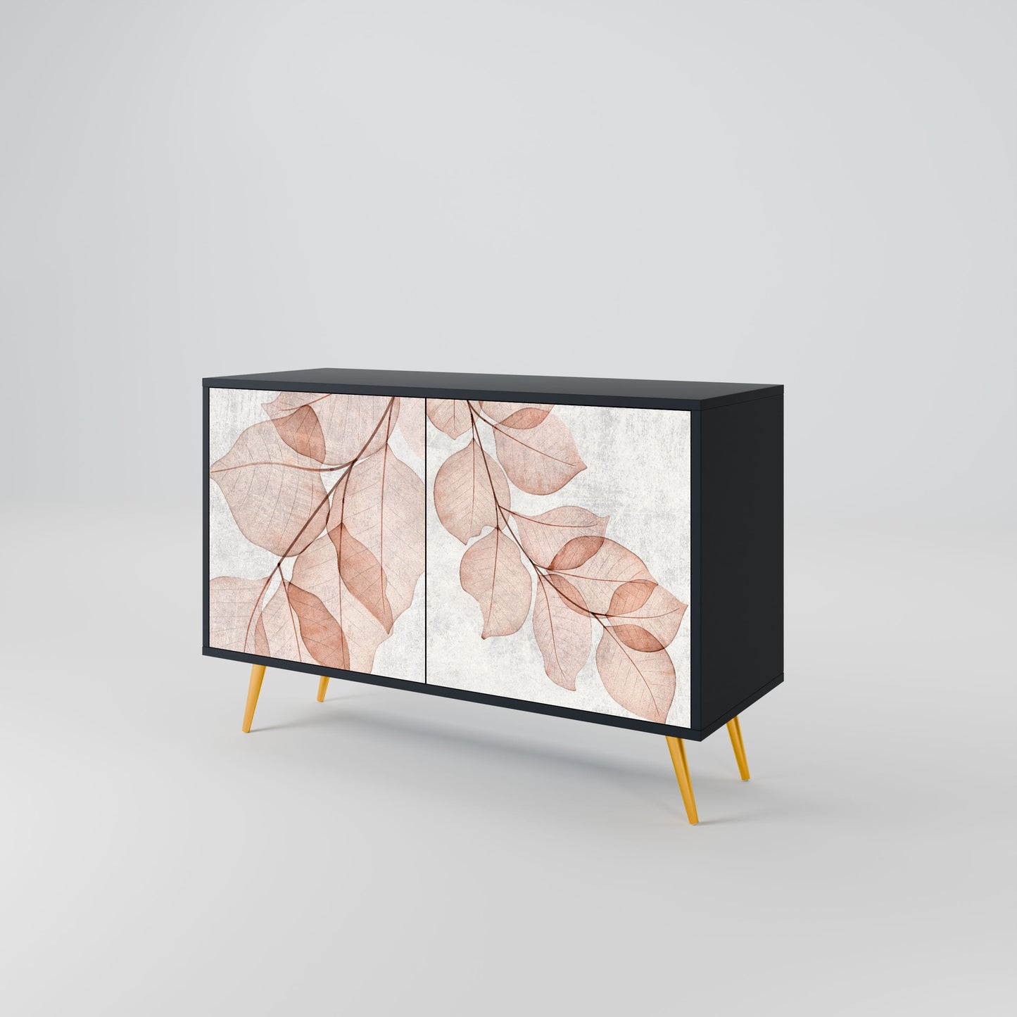 Credenza AUTUMN FRAGILITÀ a 2 ante in finitura nera