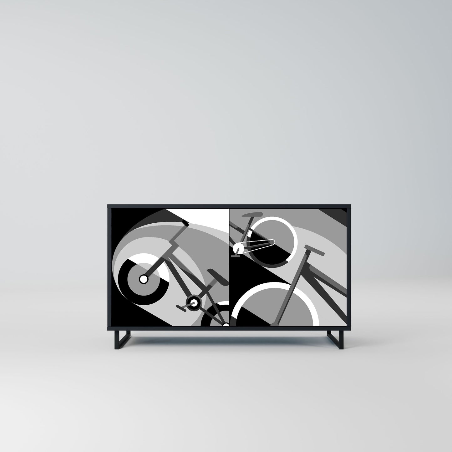 Credenza a 2 ante BIKE ENERGY in finitura nera