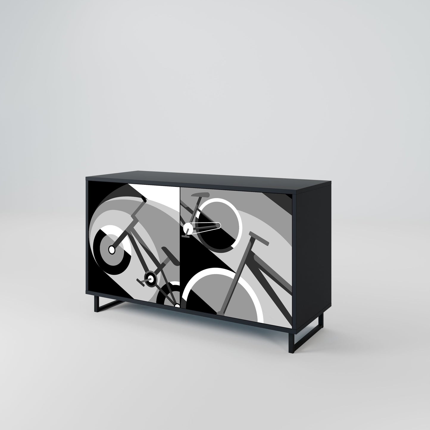 Credenza a 2 ante BIKE ENERGY in finitura nera