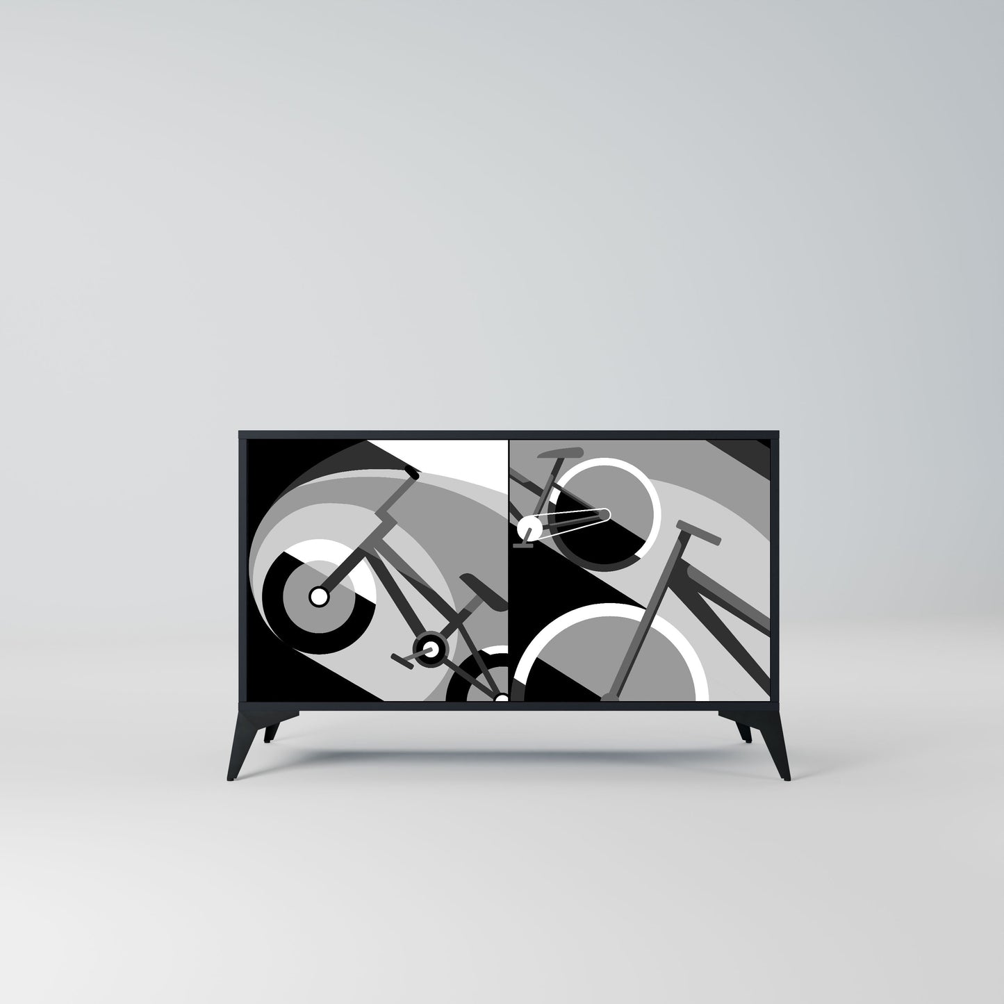 Credenza a 2 ante BIKE ENERGY in finitura nera