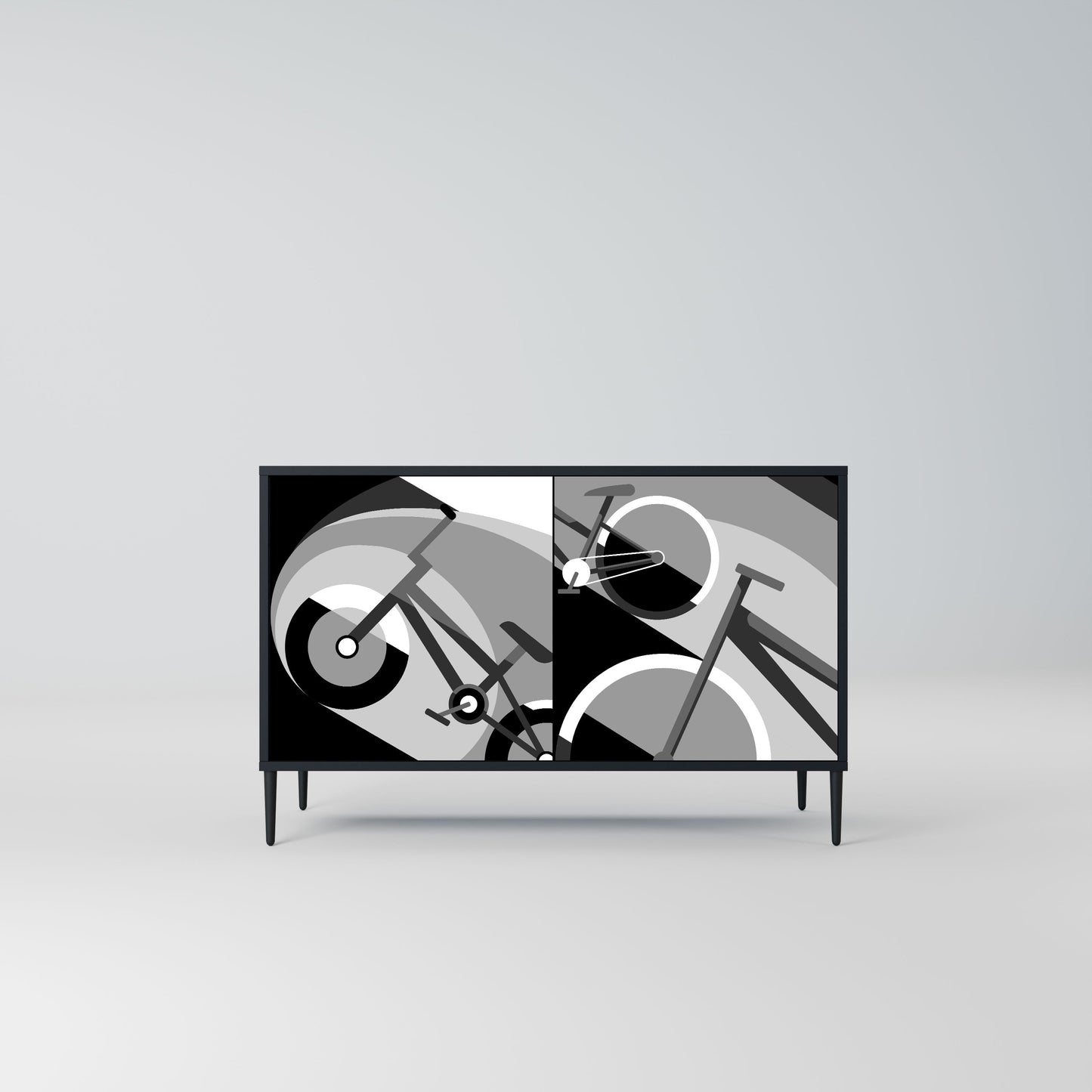 Credenza a 2 ante BIKE ENERGY in finitura nera