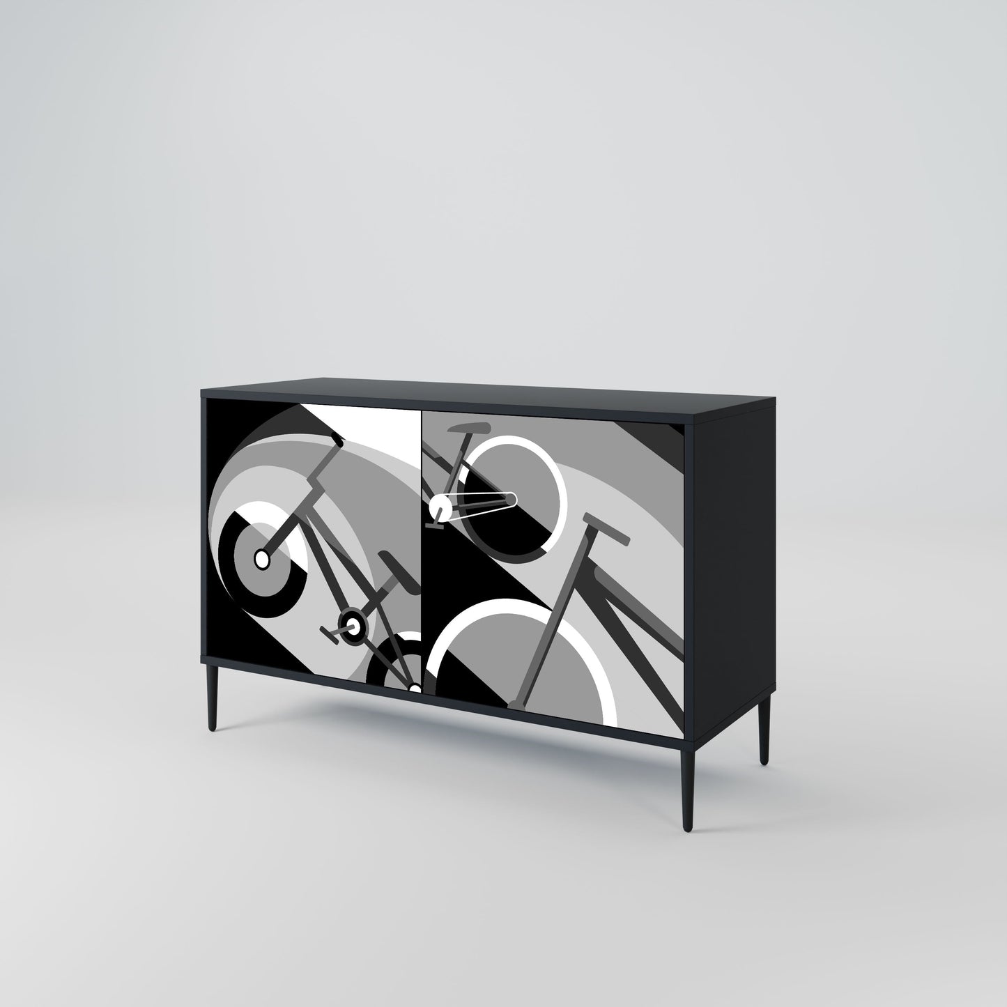 Credenza a 2 ante BIKE ENERGY in finitura nera