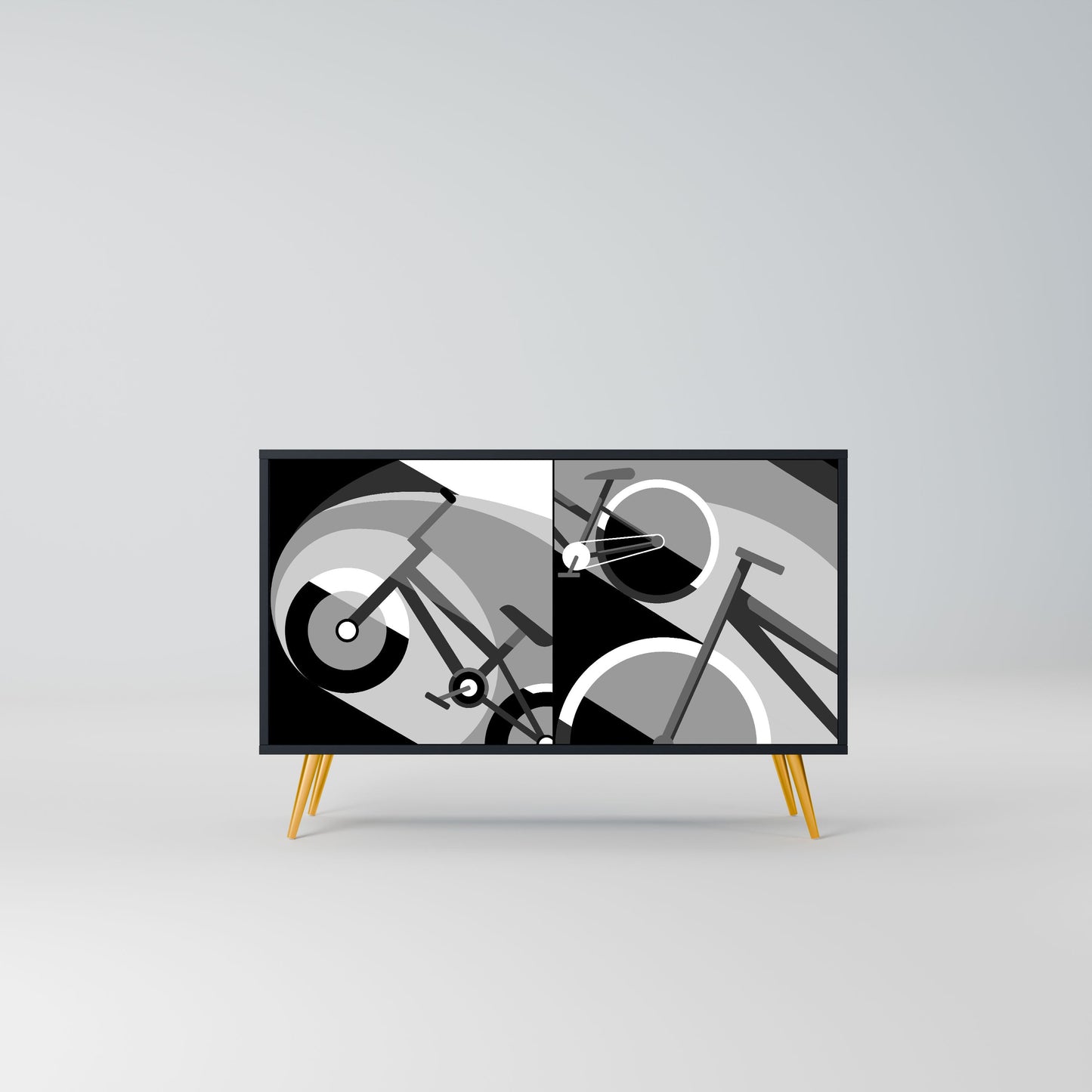 Credenza a 2 ante BIKE ENERGY in finitura nera