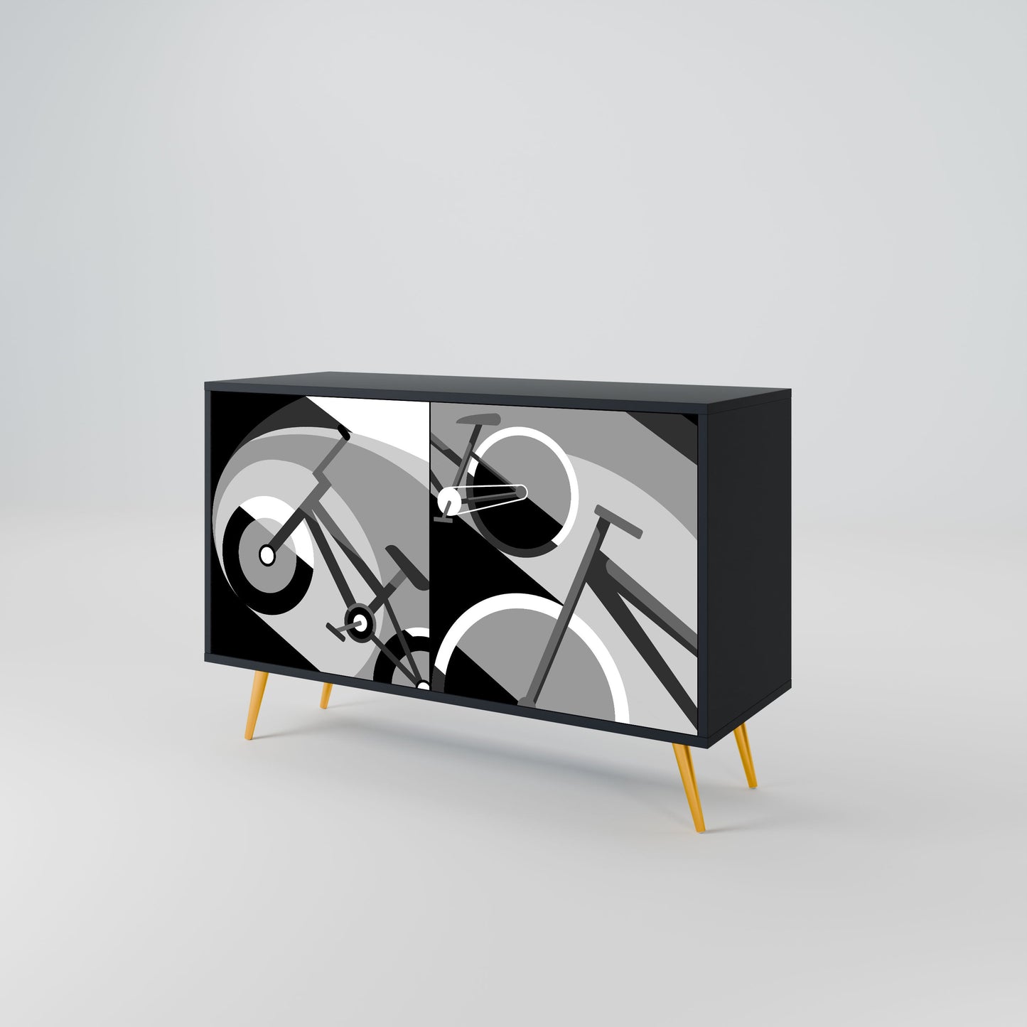 Credenza a 2 ante BIKE ENERGY in finitura nera