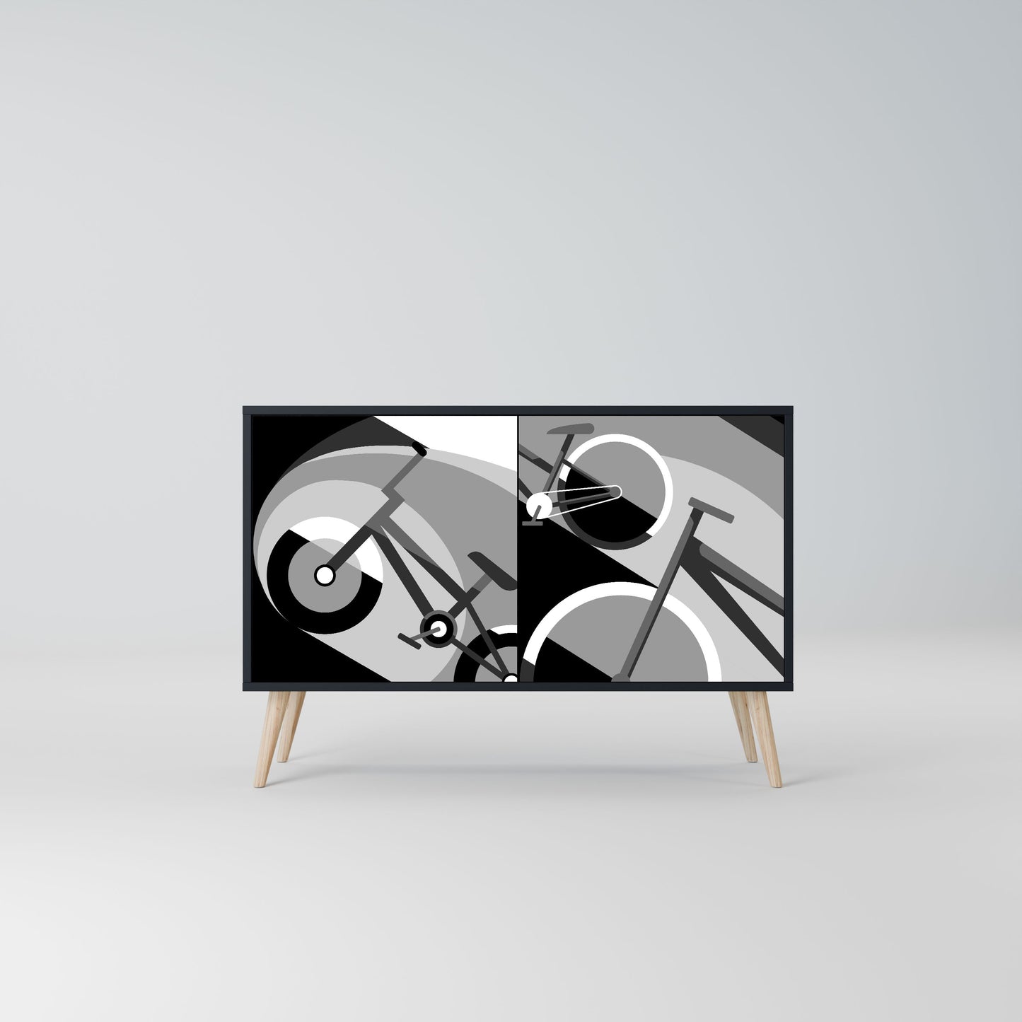 Credenza a 2 ante BIKE ENERGY in finitura nera