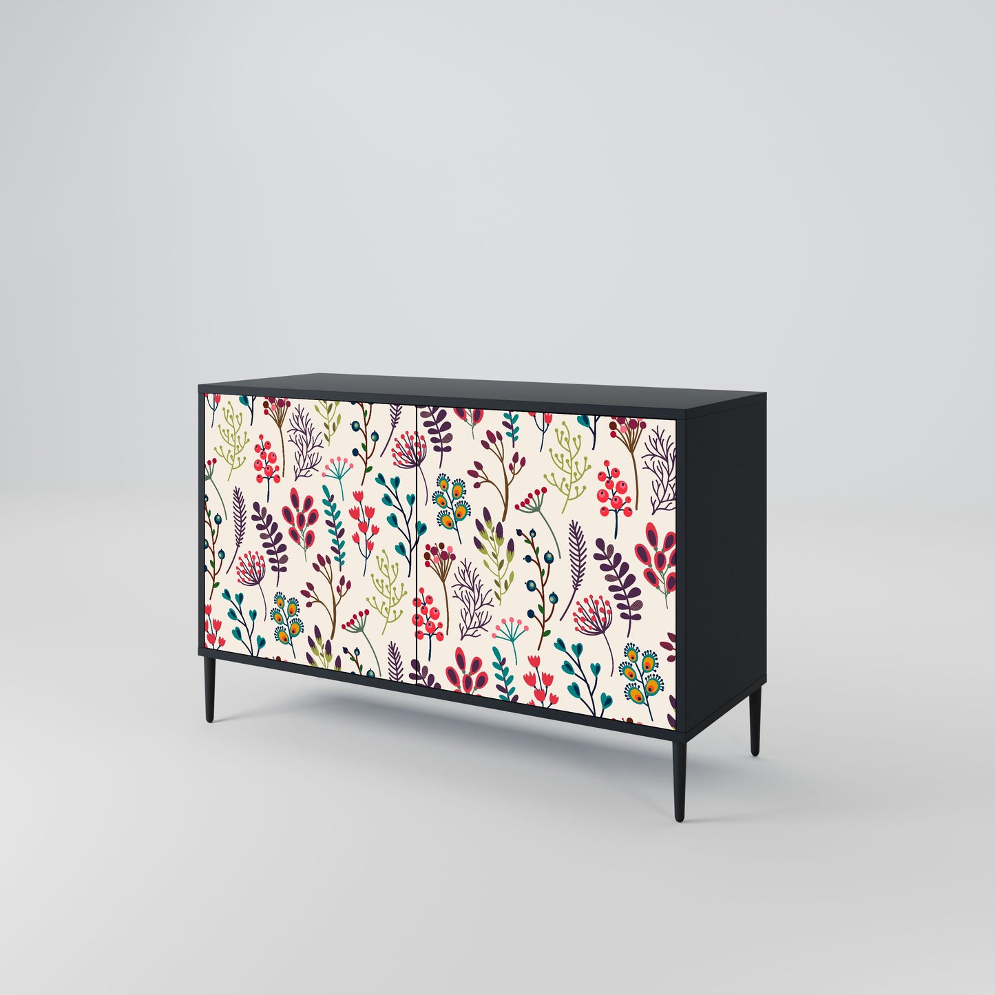 Credenza AUTUMN SUNDRIES a 2 ante in finitura nera