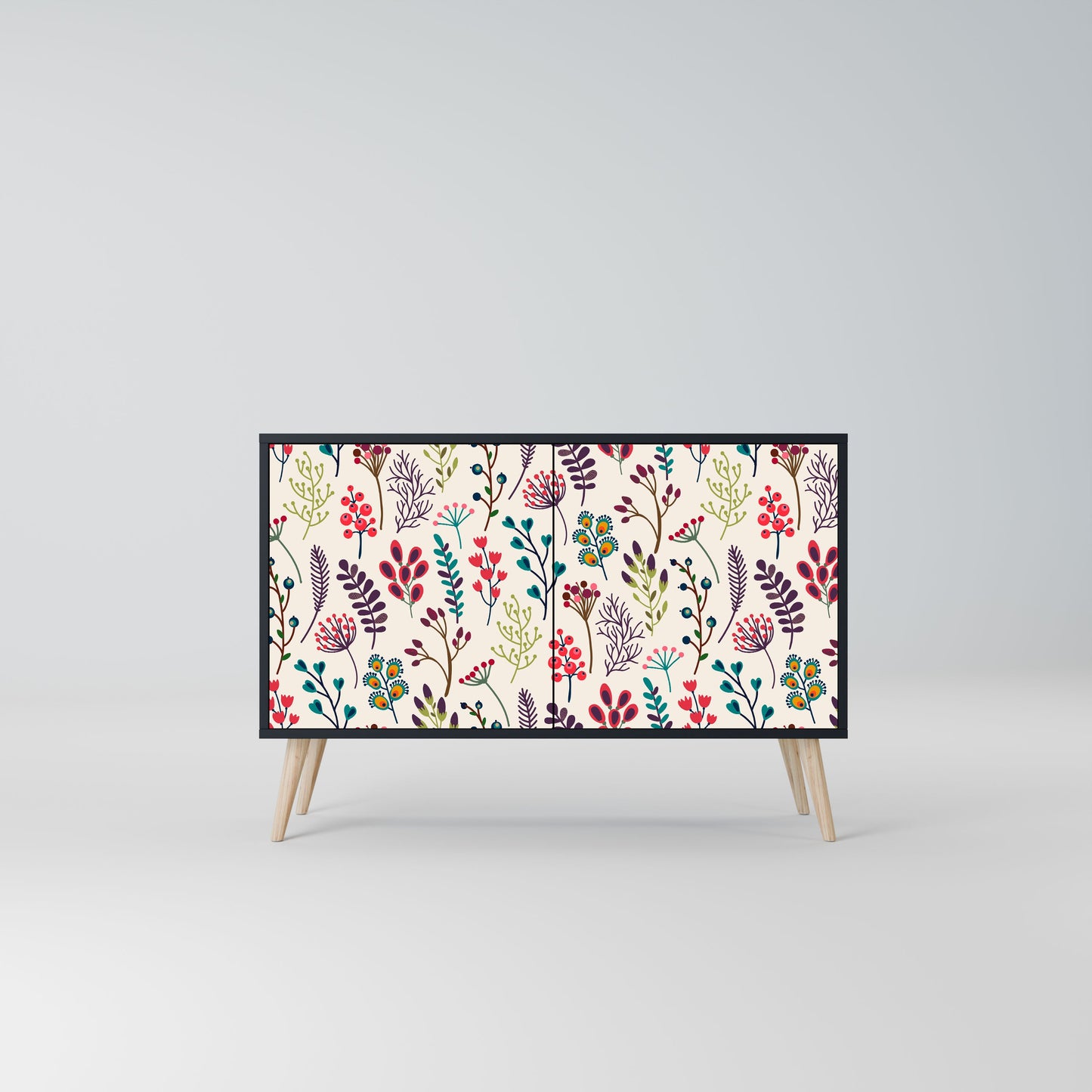 Credenza AUTUMN SUNDRIES a 2 ante in finitura nera
