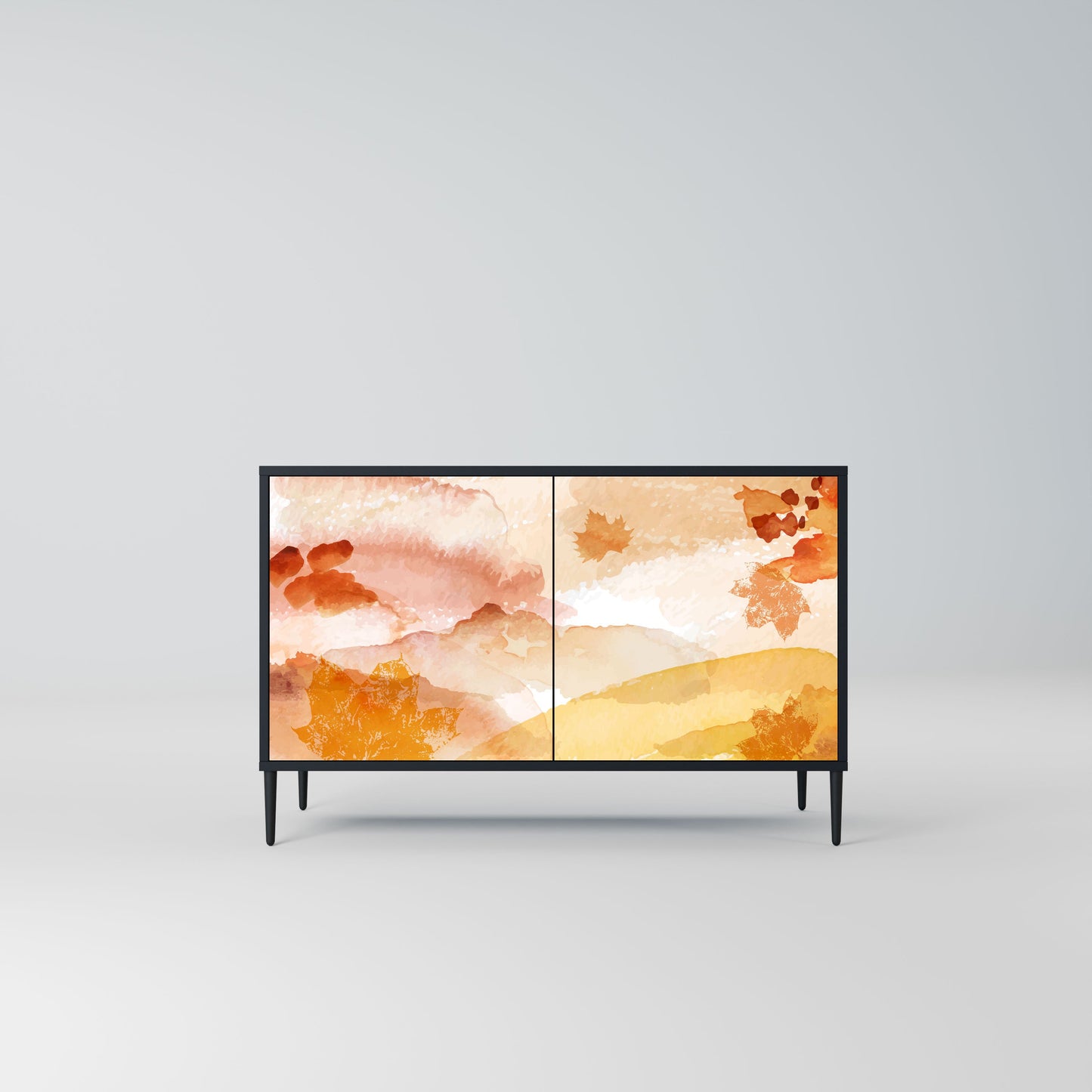 Credenza a 2 ante TRACES OF AUTUMN in finitura nera