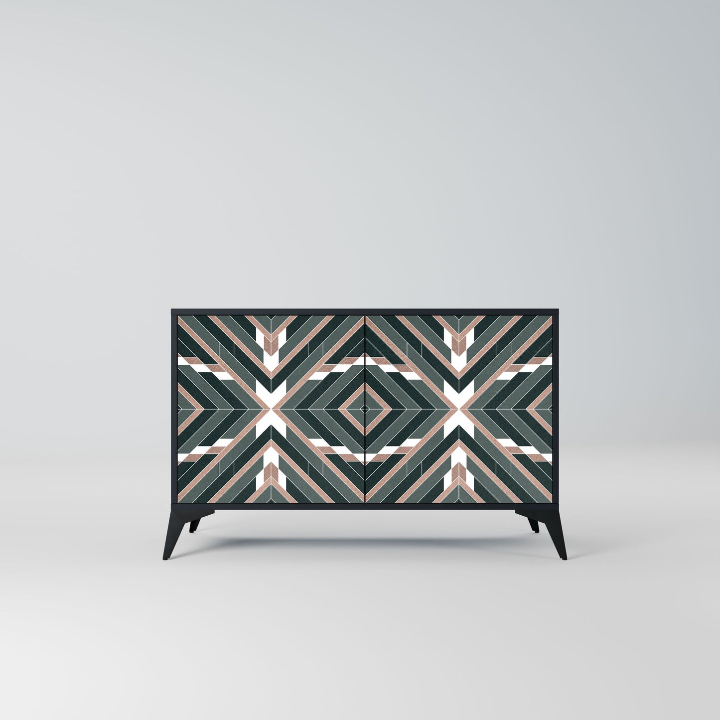Credenza DIMENSION DELIGHTS a 2 ante in finitura nera