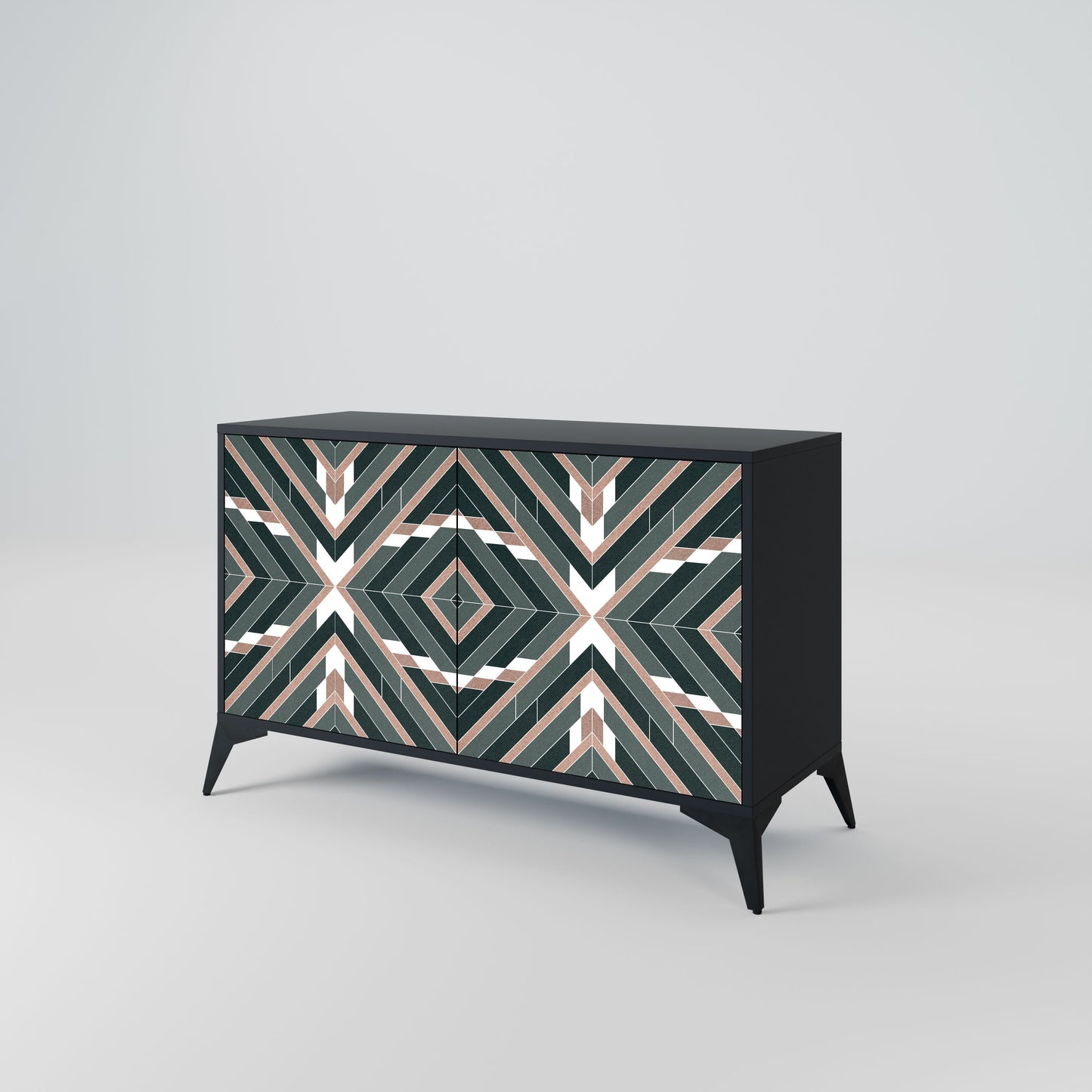 Credenza DIMENSION DELIGHTS a 2 ante in finitura nera