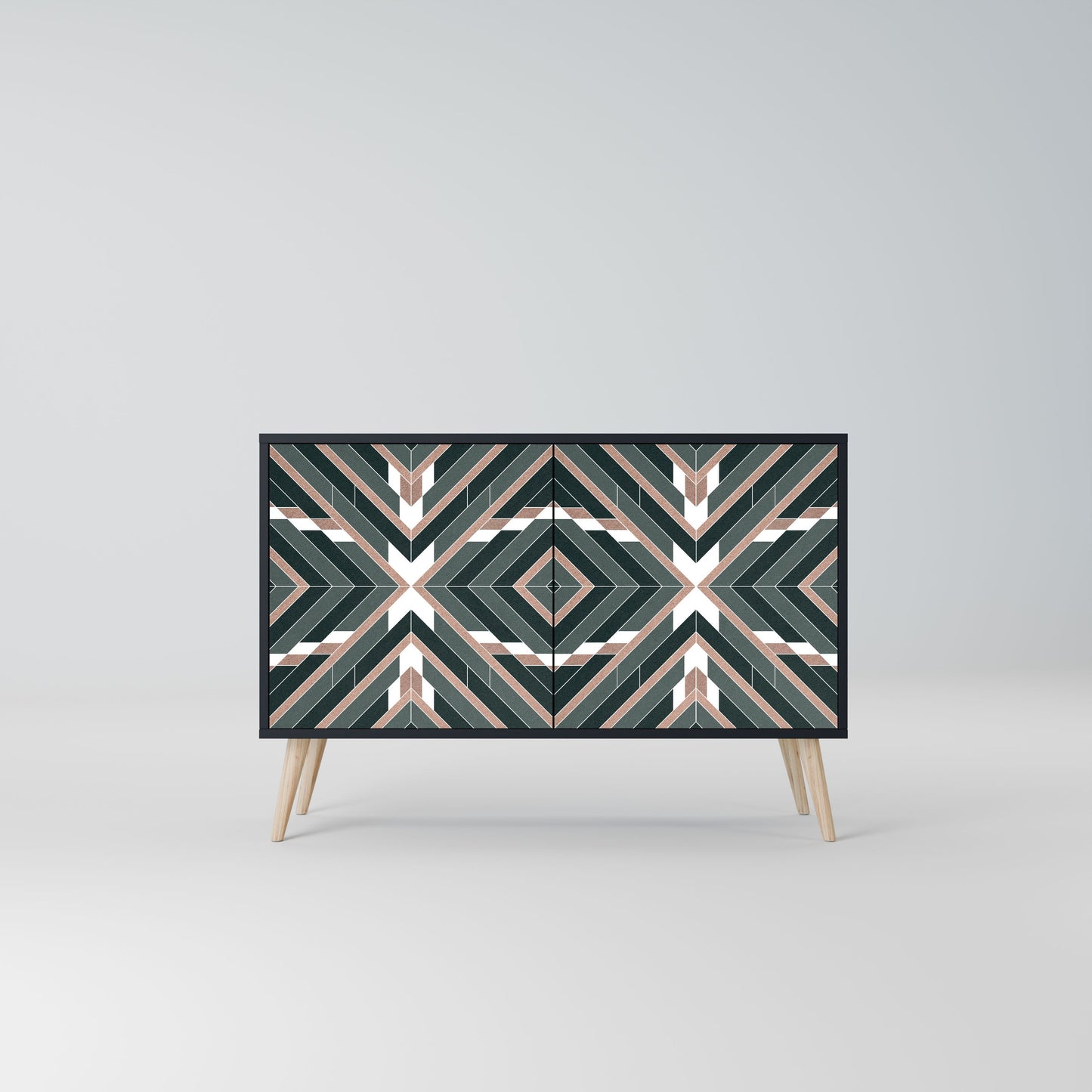 Credenza DIMENSION DELIGHTS a 2 ante in finitura nera
