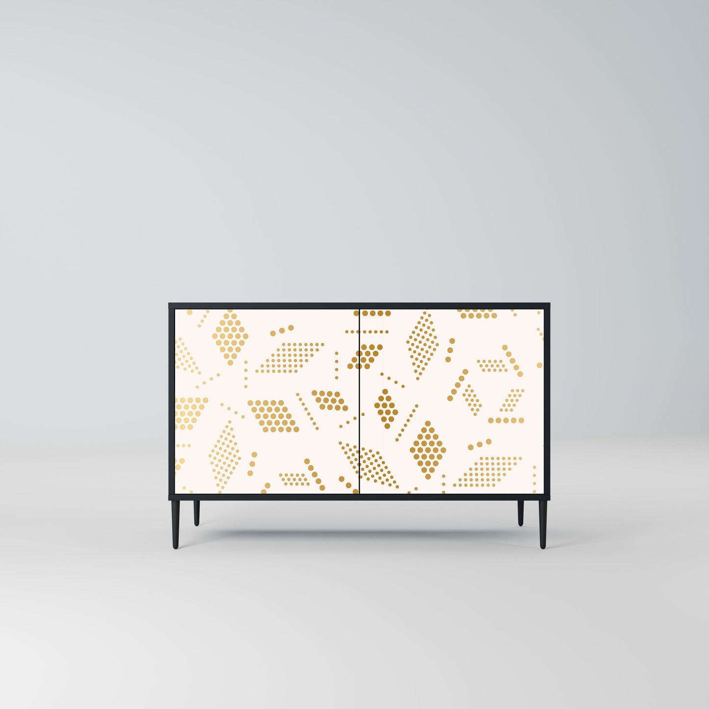 Credenza SPOTTED DAZE a 2 ante con finitura nera