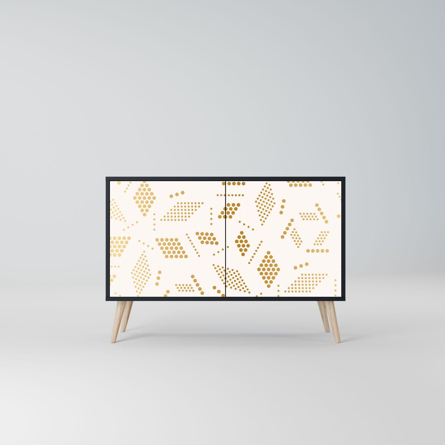 Credenza SPOTTED DAZE a 2 ante con finitura nera