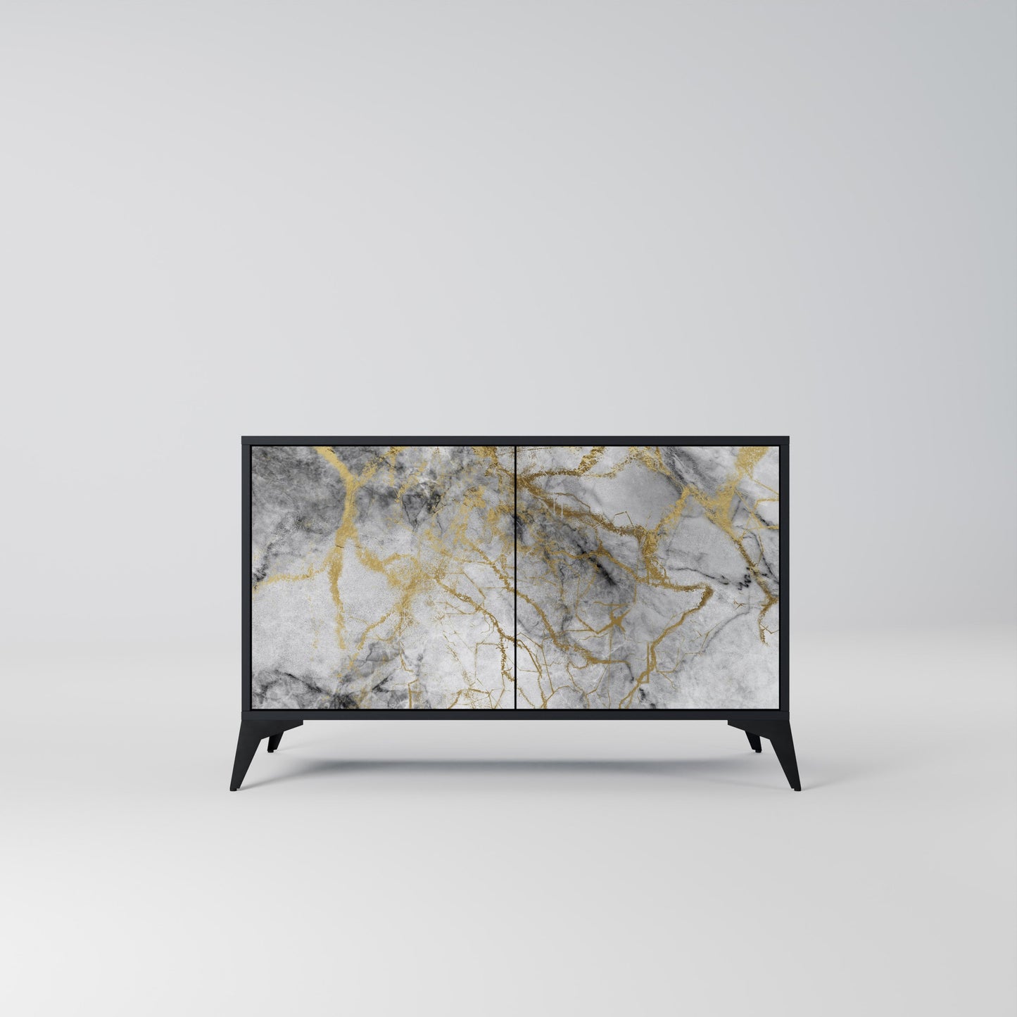 Credenza TIMELESS GLIDE a 2 ante in finitura nera