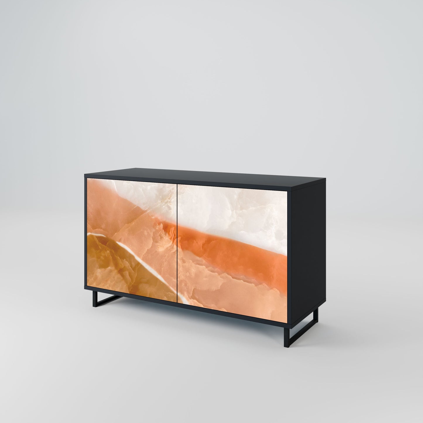 Credenza a 2 ante SANDHILLS SPLENDOUR in finitura nera