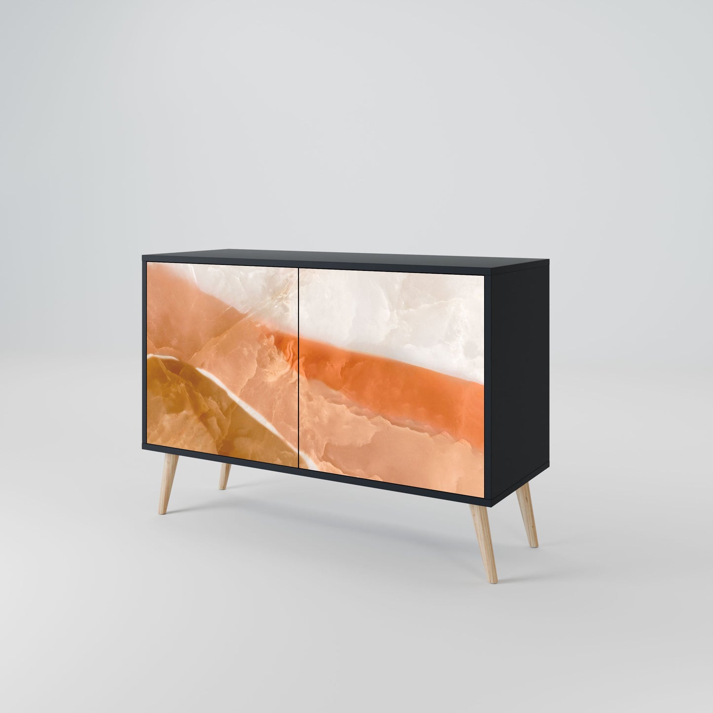 Credenza a 2 ante SANDHILLS SPLENDOUR in finitura nera