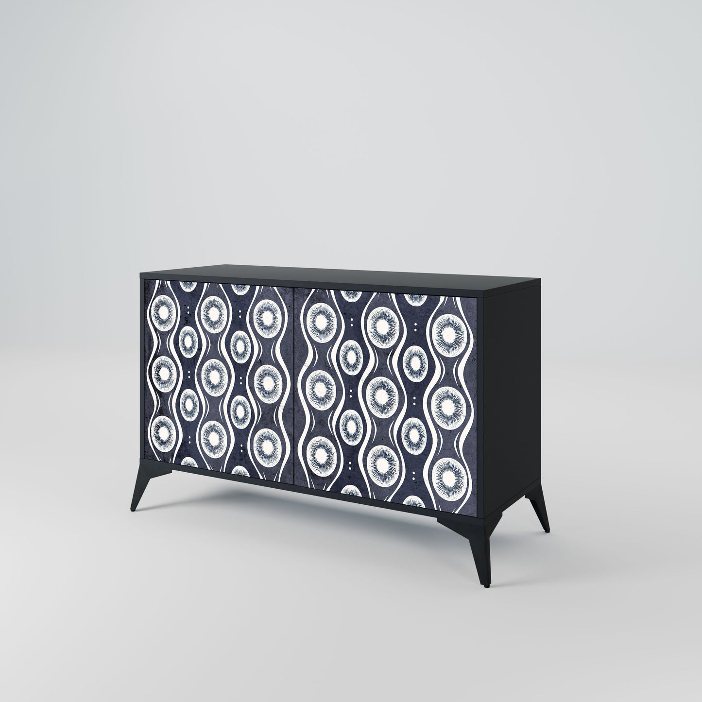 Credenza GRAPHITE EYES a 2 ante in finitura nera