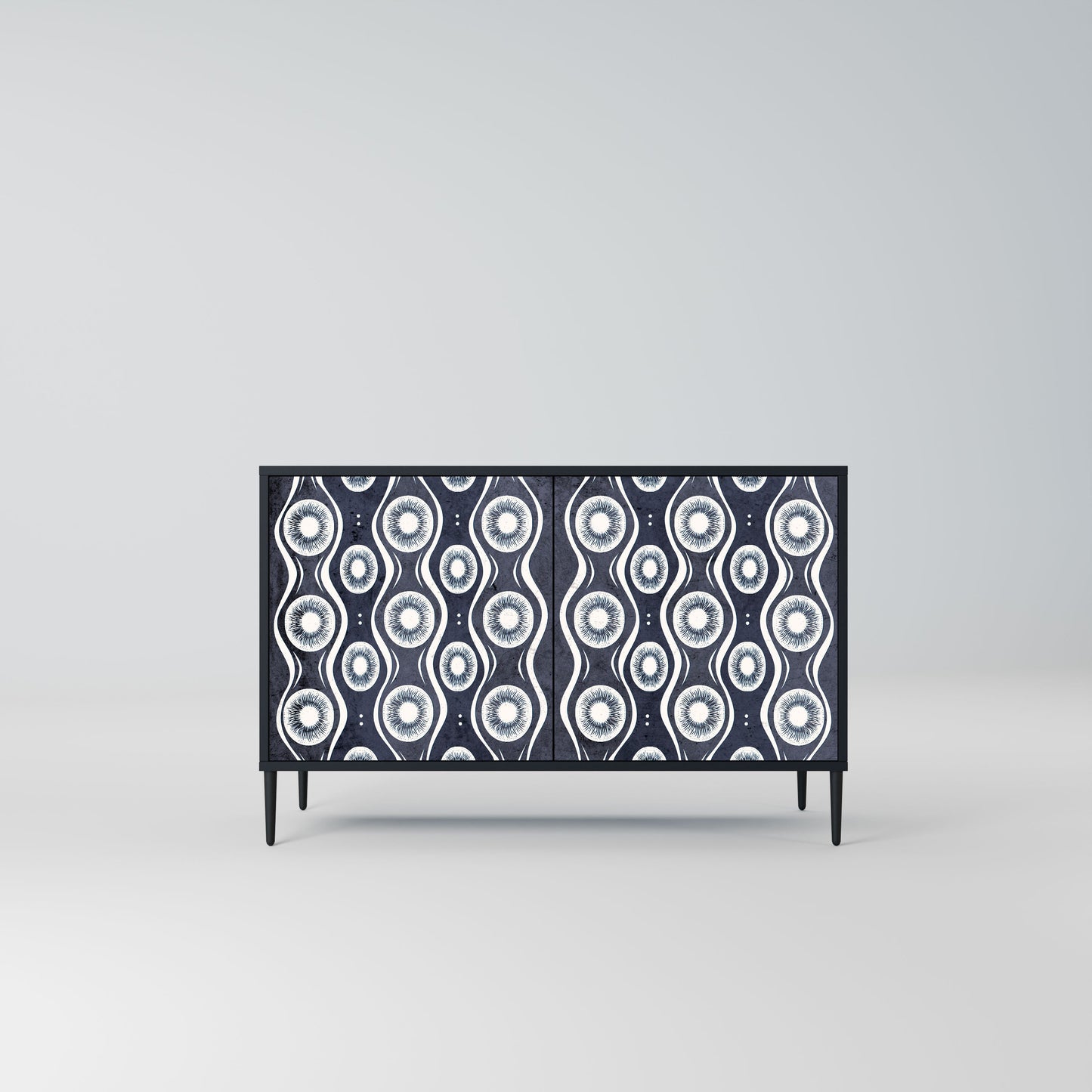 Credenza GRAPHITE EYES a 2 ante in finitura nera
