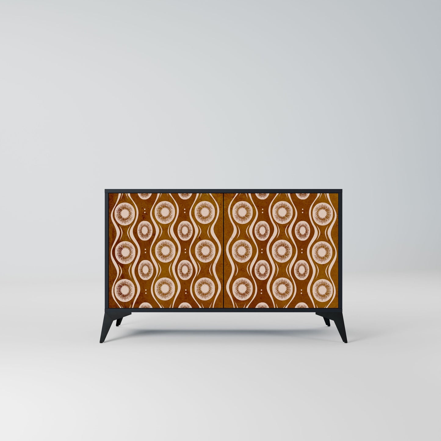 Credenza BROWN EYES a 2 ante in finitura nera
