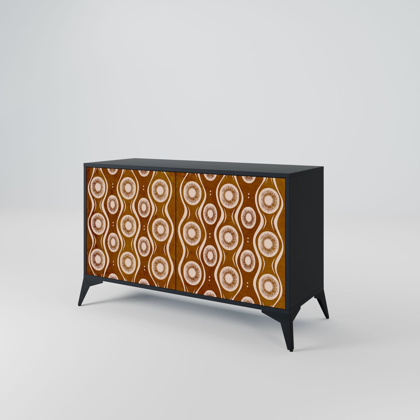 Credenza BROWN EYES a 2 ante in finitura nera
