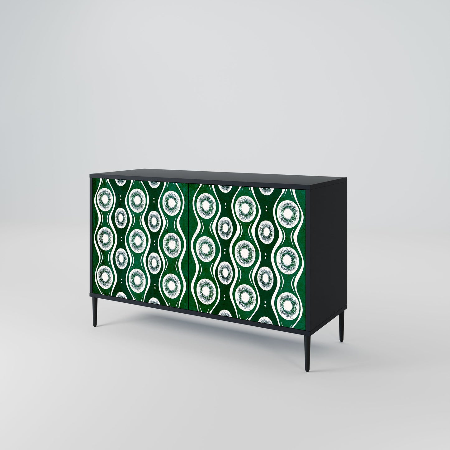 Credenza a 2 ante GREEN EYES in finitura nera