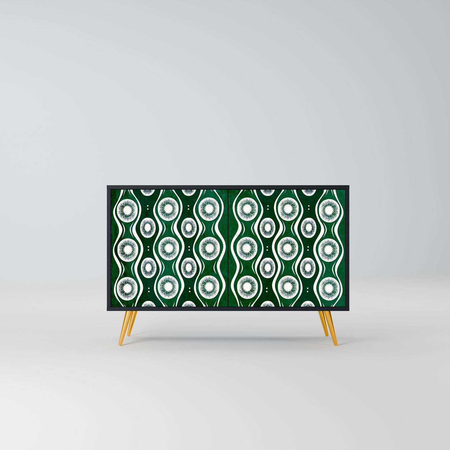 Credenza a 2 ante GREEN EYES in finitura nera