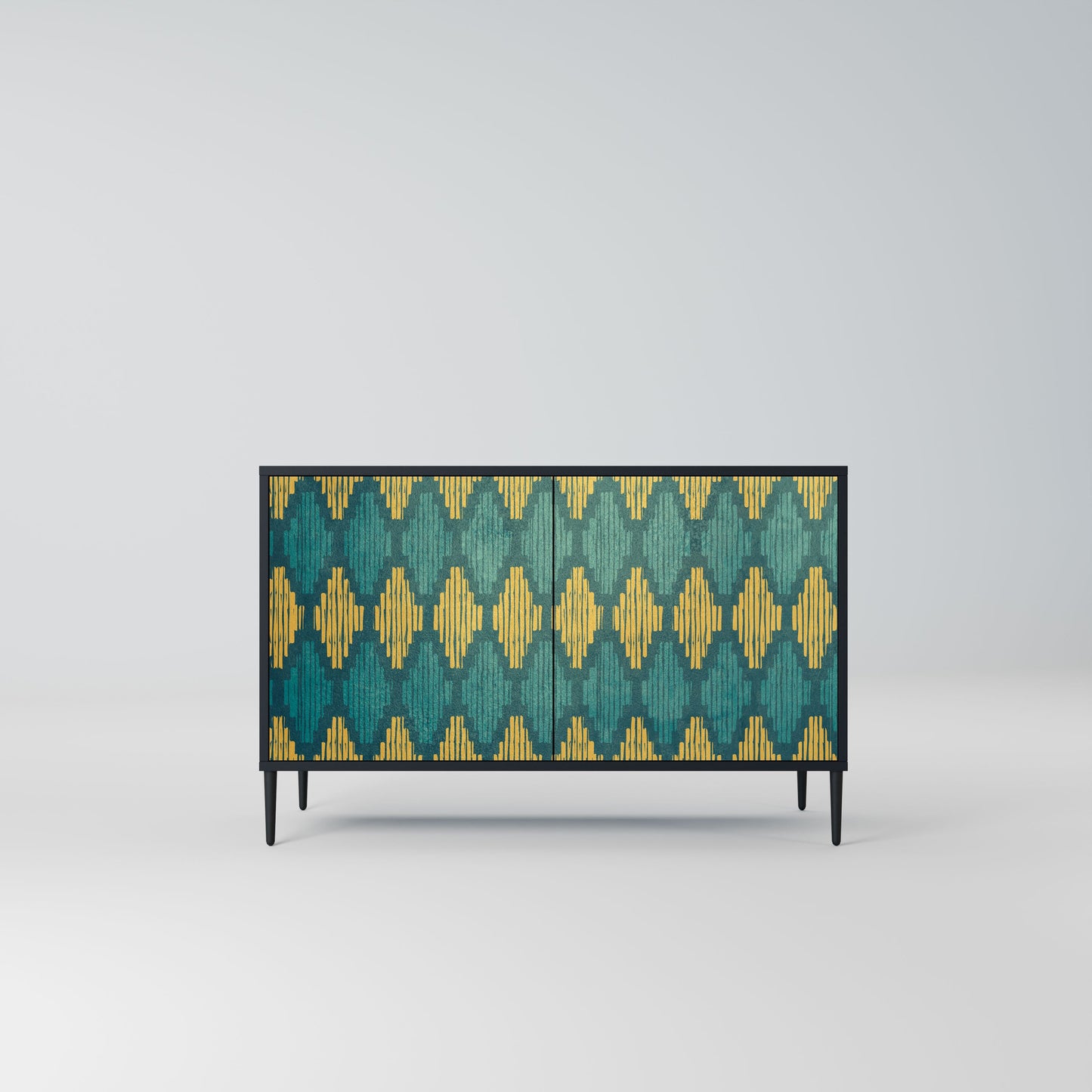 Credenza POLYGONS a 2 ante in finitura nera