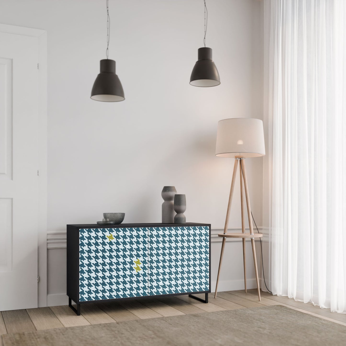 OUT OF CONTEXT 2-Door Sideboard in Black Finish