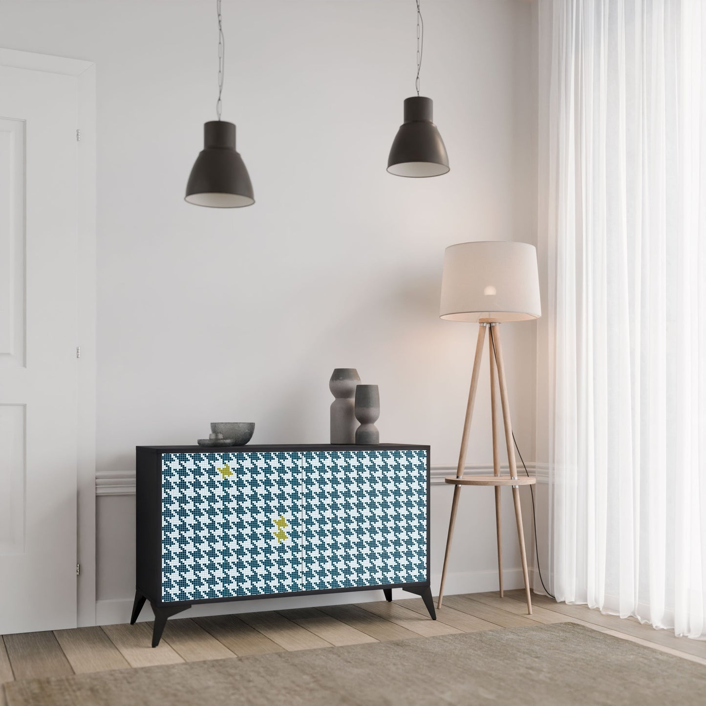 OUT OF CONTEXT 2-Door Sideboard in Black Finish