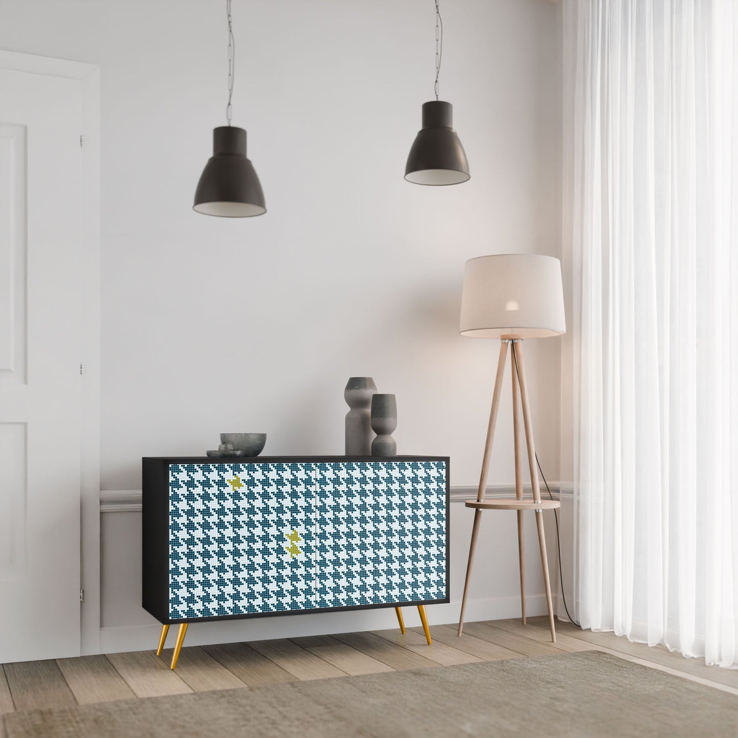 OUT OF CONTEXT 2-Door Sideboard in Black Finish