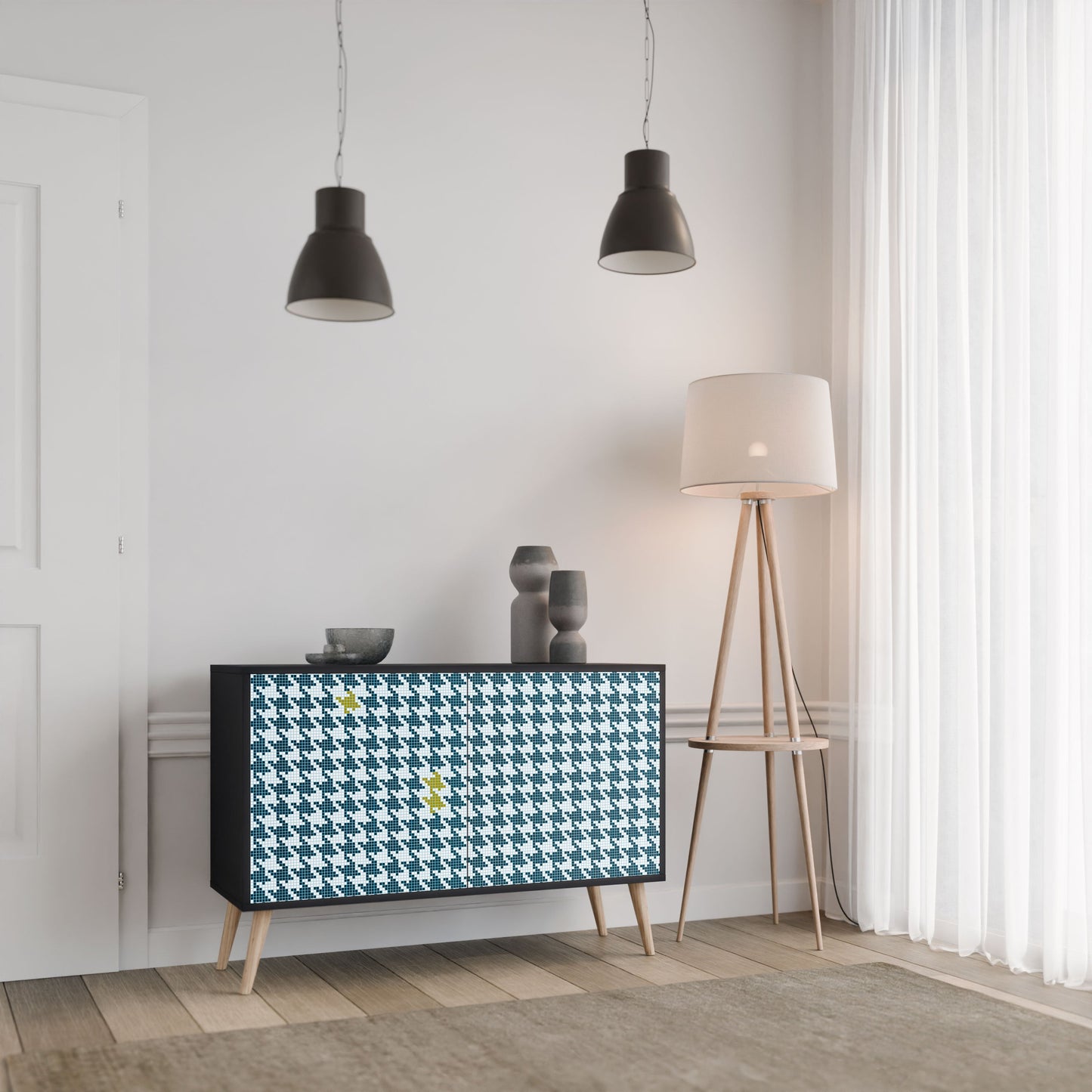 OUT OF CONTEXT 2-Door Sideboard in Black Finish