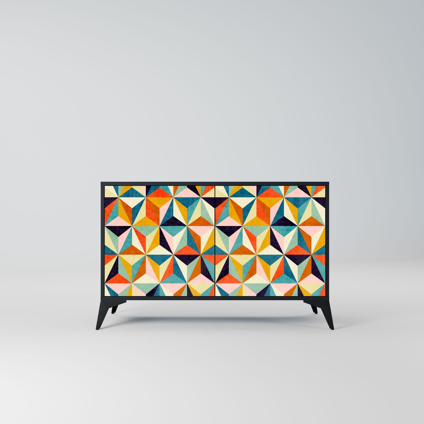 Credenza TESSELATE TREASURES a 2 ante in finitura nera