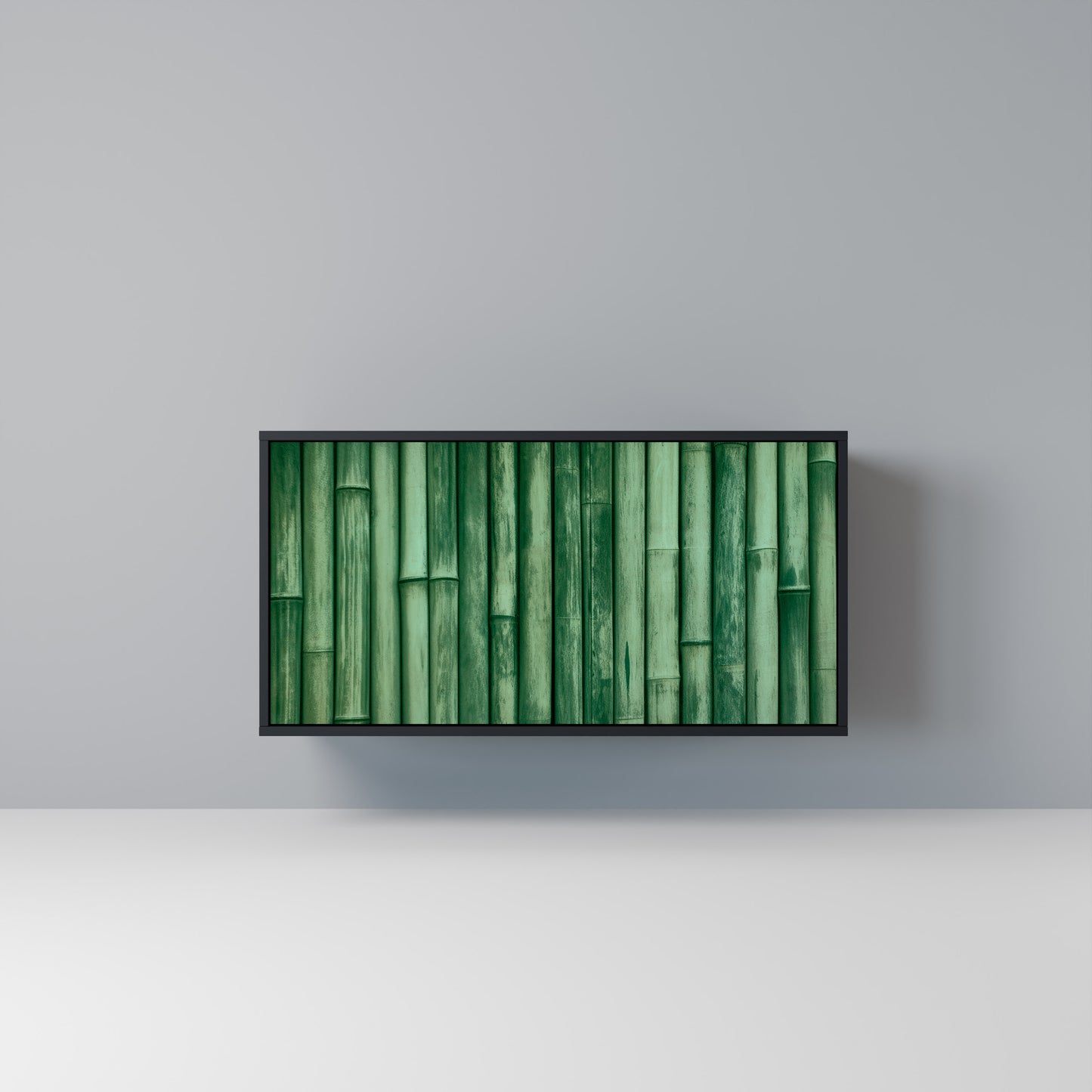NATURAL GREEN Madia a 2 Ante in Finitura Nera