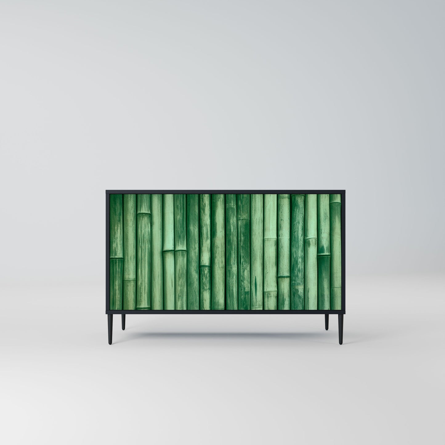 Credenza a 2 ante NATURAL GREEN in finitura nera